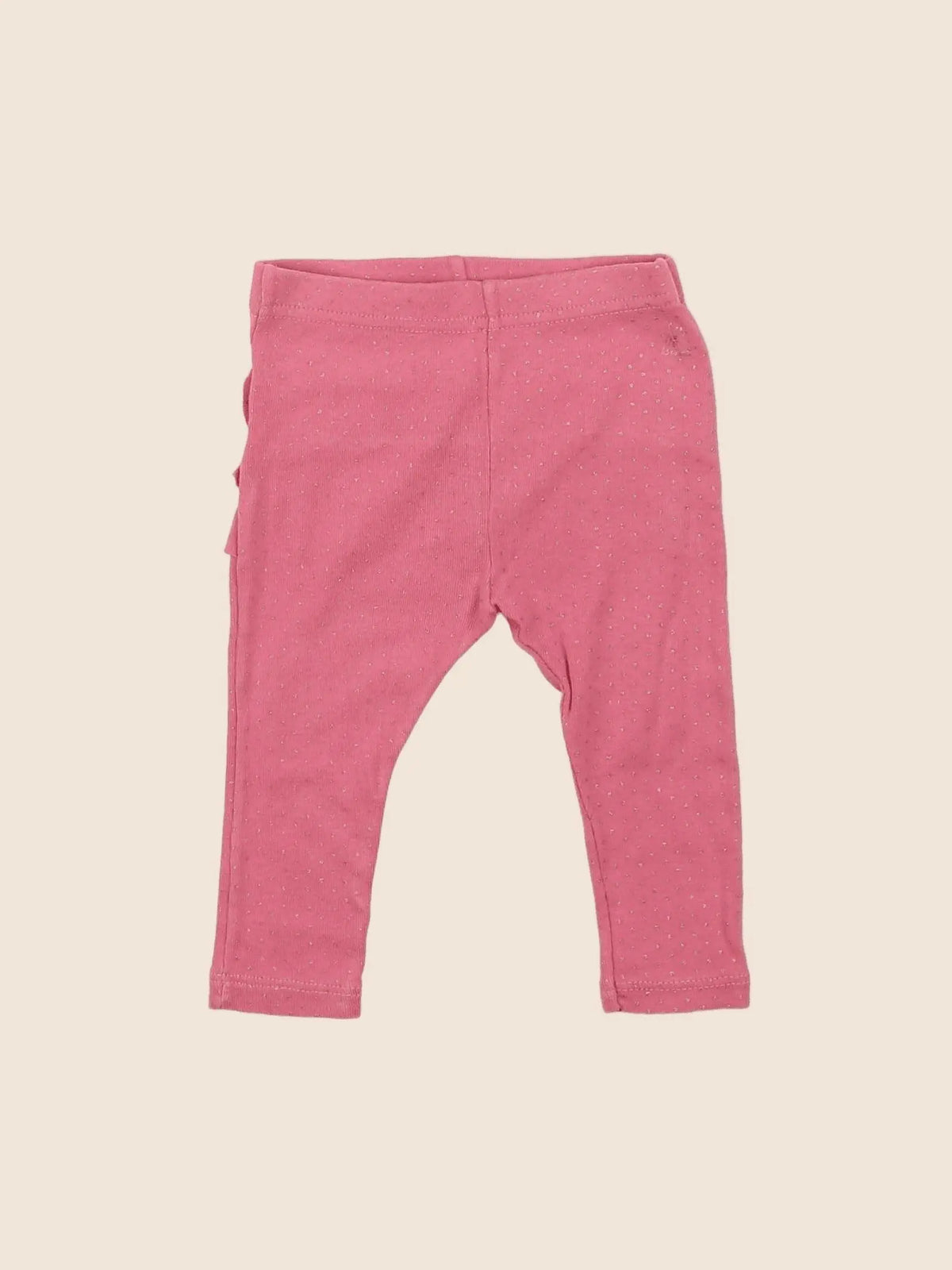 Petit Bateau - legging volants au dos rose - 6 mois