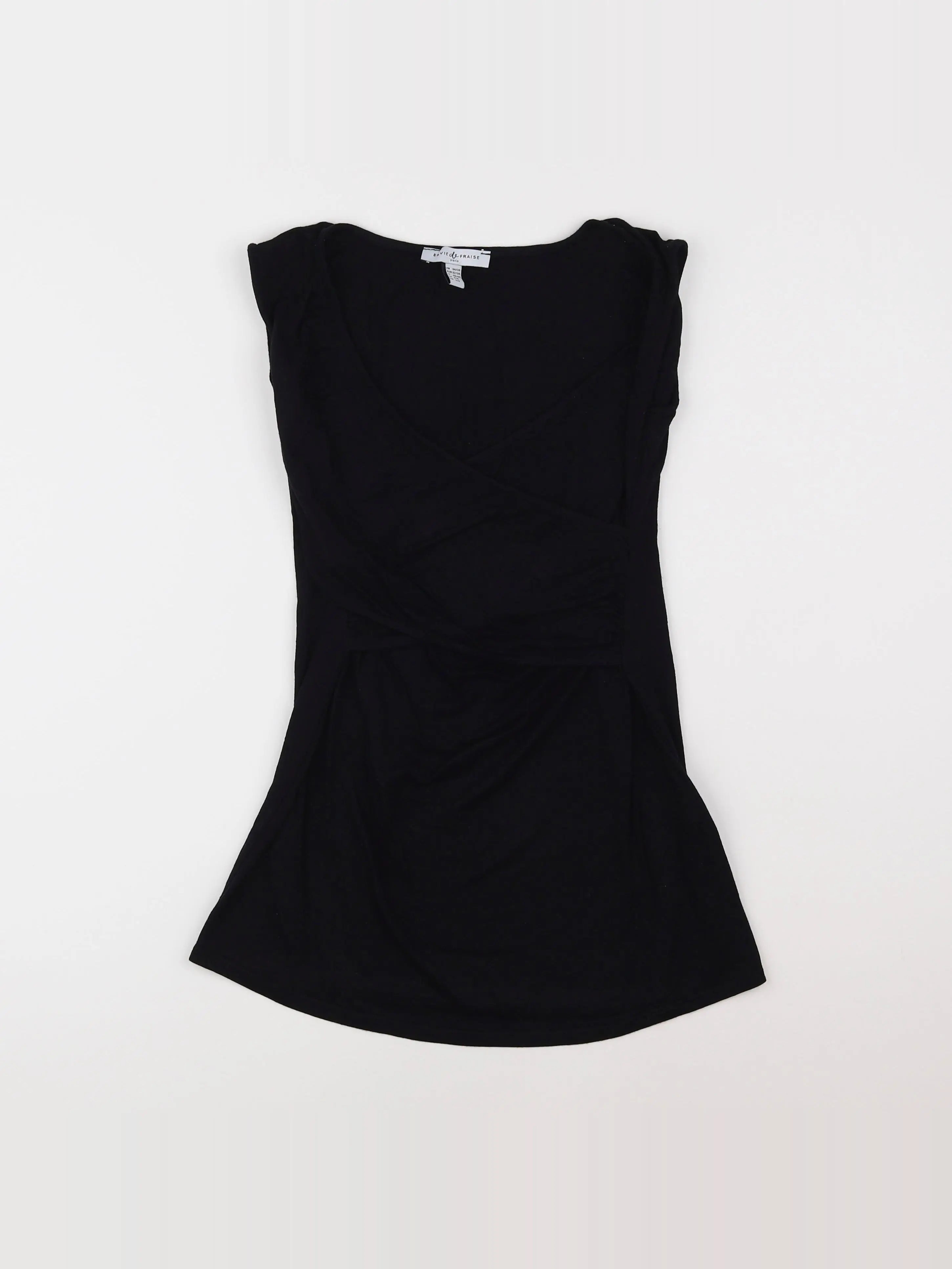 Envie de fraise - tee-shirt grossesse, allaitement noir - 34 à 36