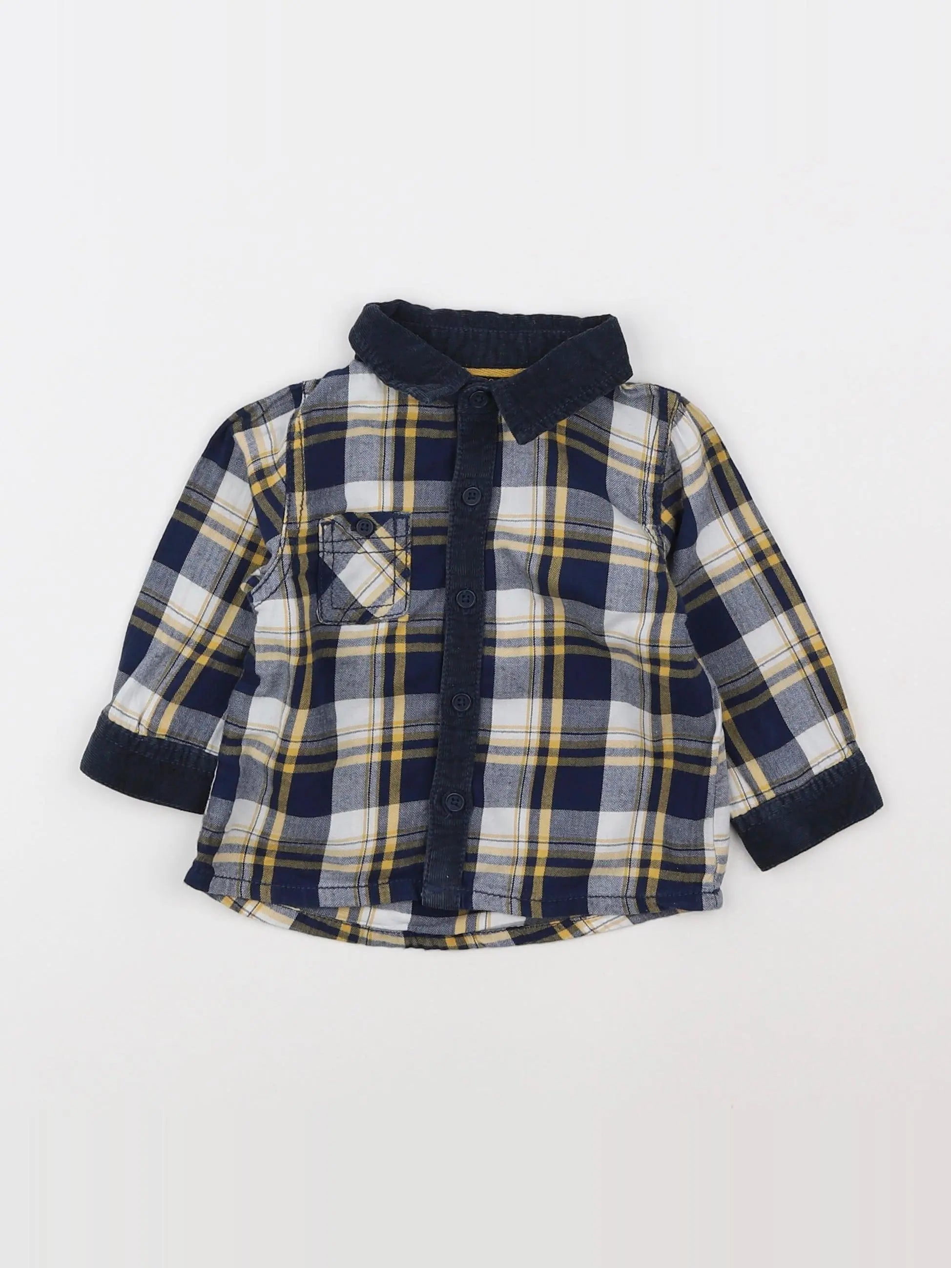 Tape à l'oeil - chemise bleu - 9 mois
