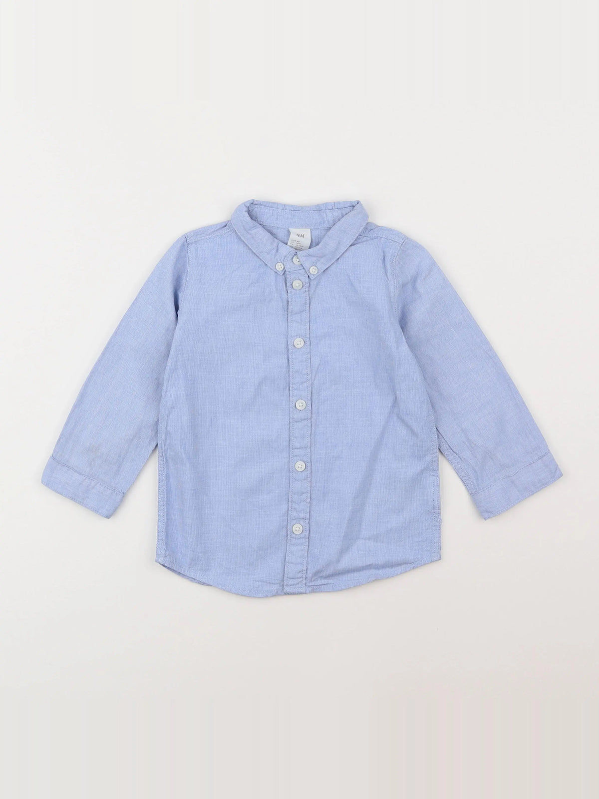 H&M - chemise bleu - 12/18 mois