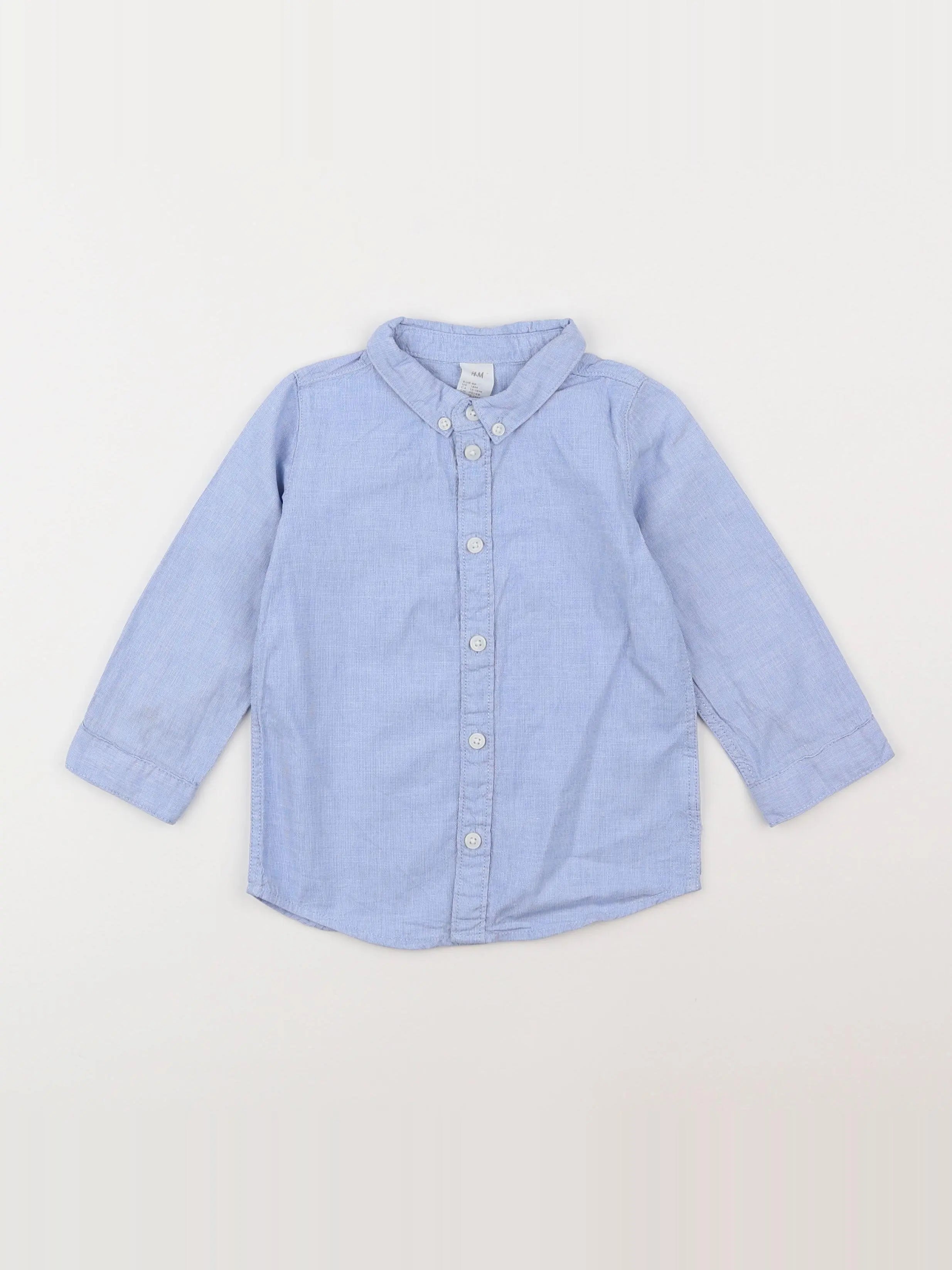 H&M - chemise bleu - 12/18 mois