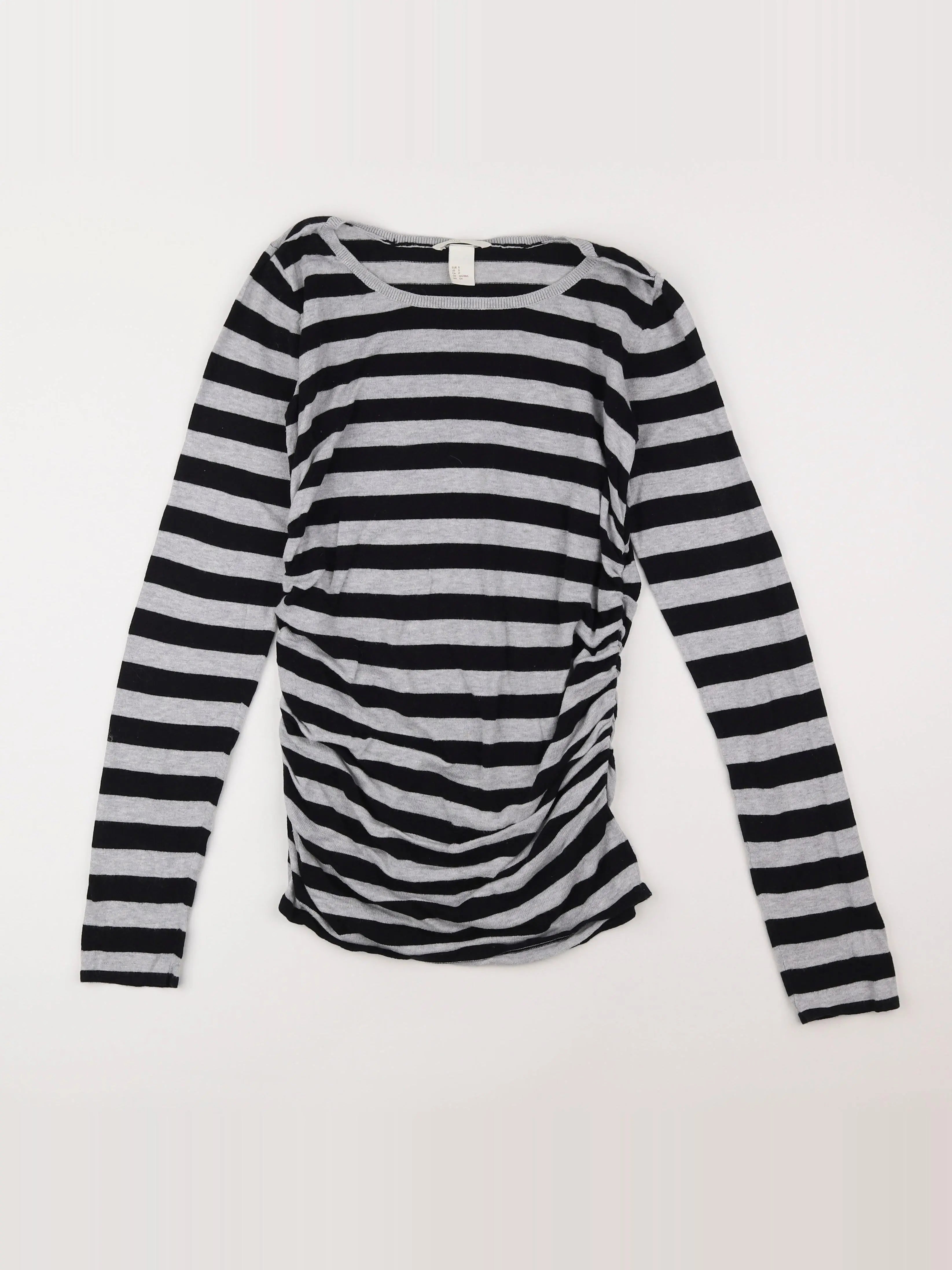 H&M - pull grossesse gris, noir - 36 à 38