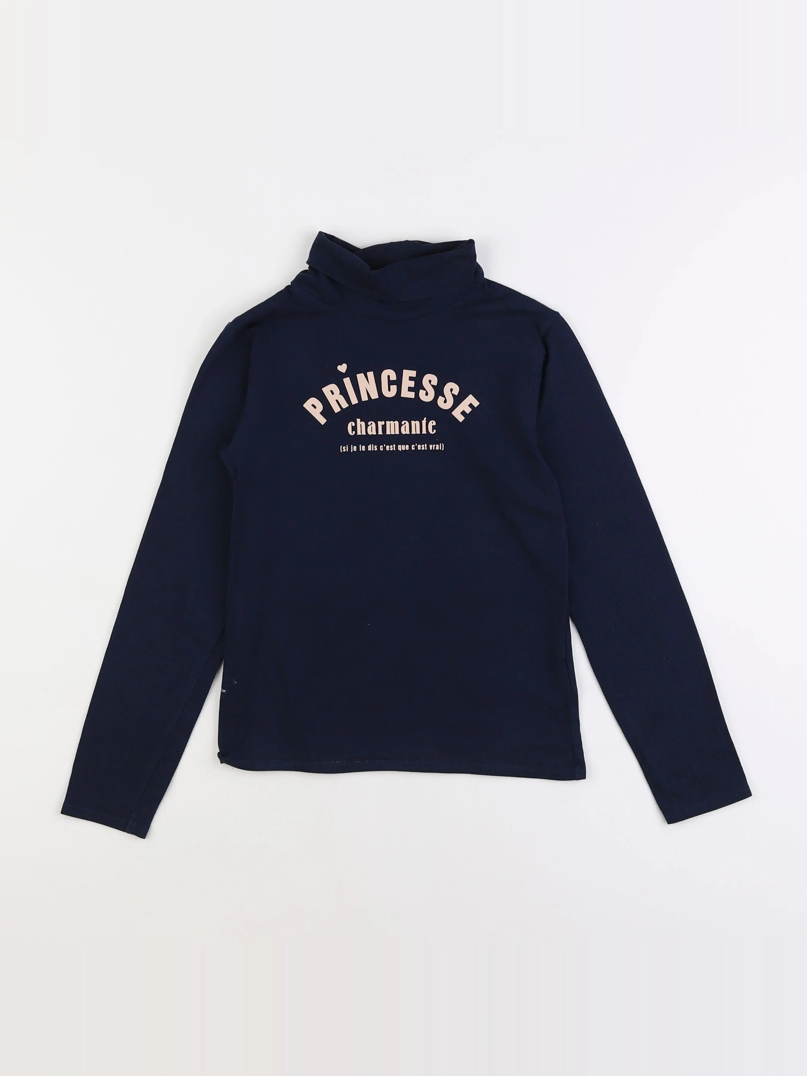 Vertbaudet - sous-pull bleu - 8 ans