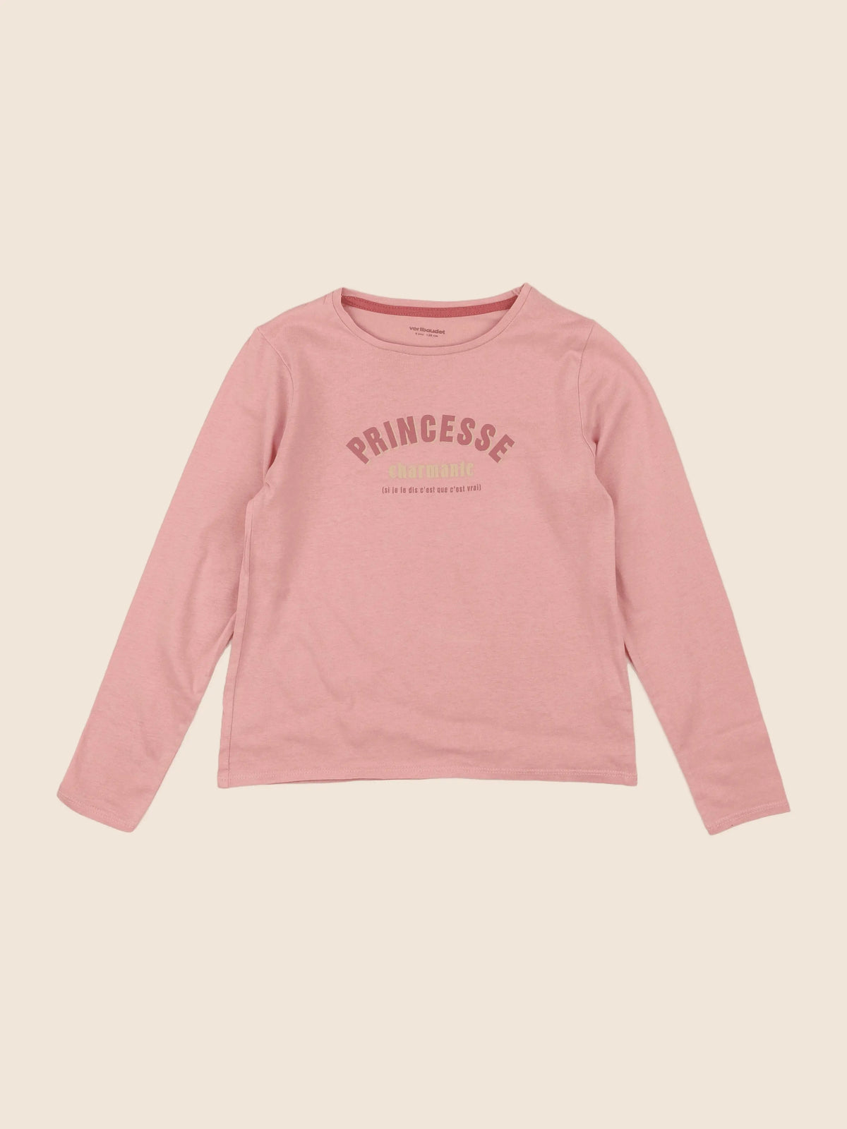 Vertbaudet - tee-shirt rose - 8 ans