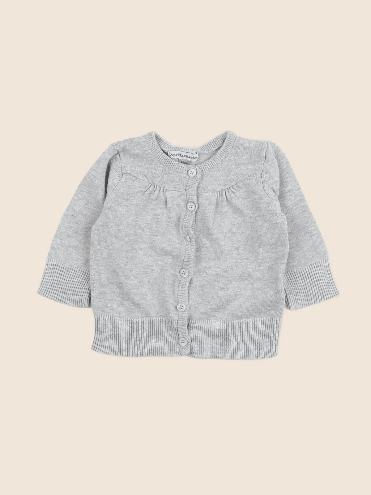 Vertbaudet - gilet gris - 3 mois