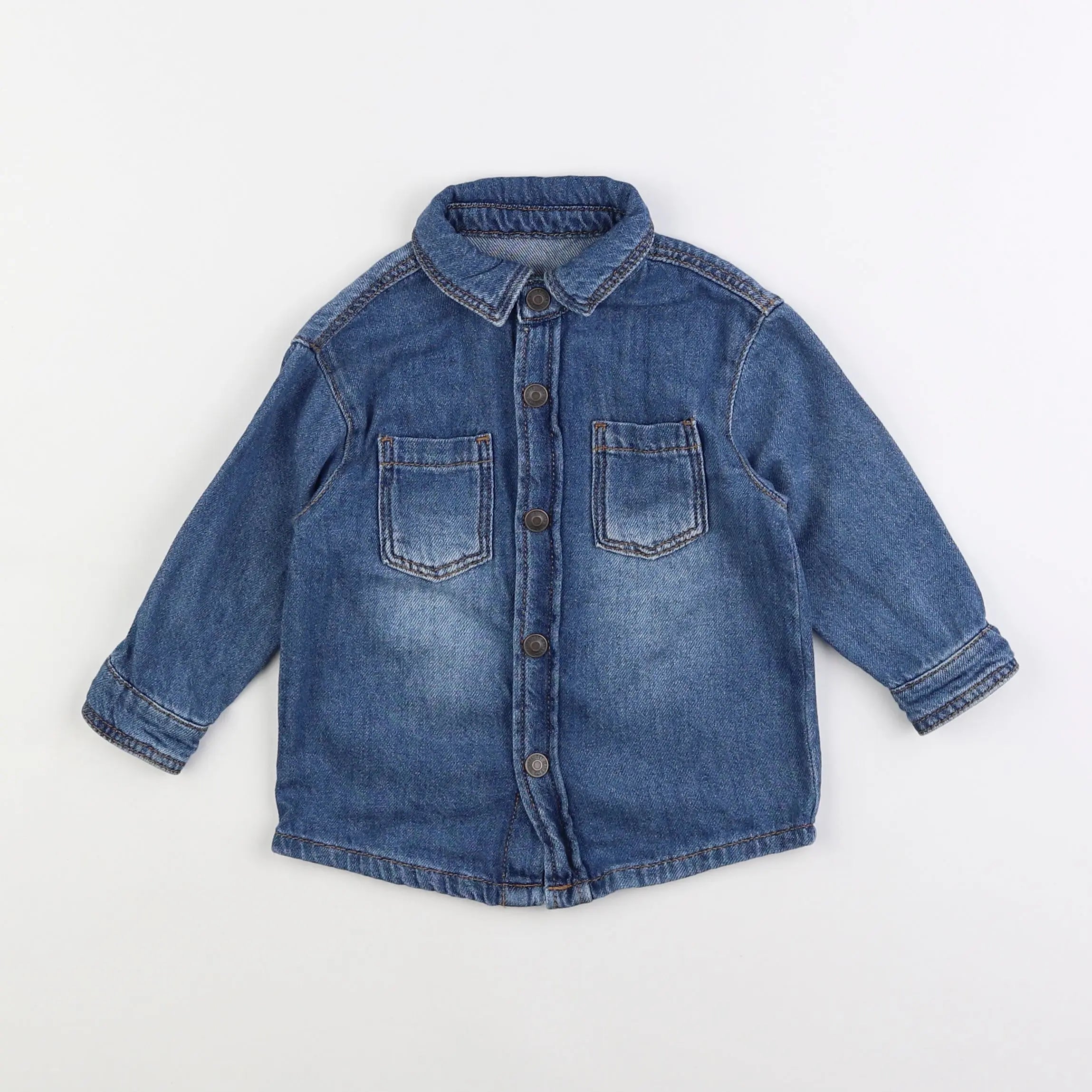 Vertbaudet - chemise bleu - 2 ans