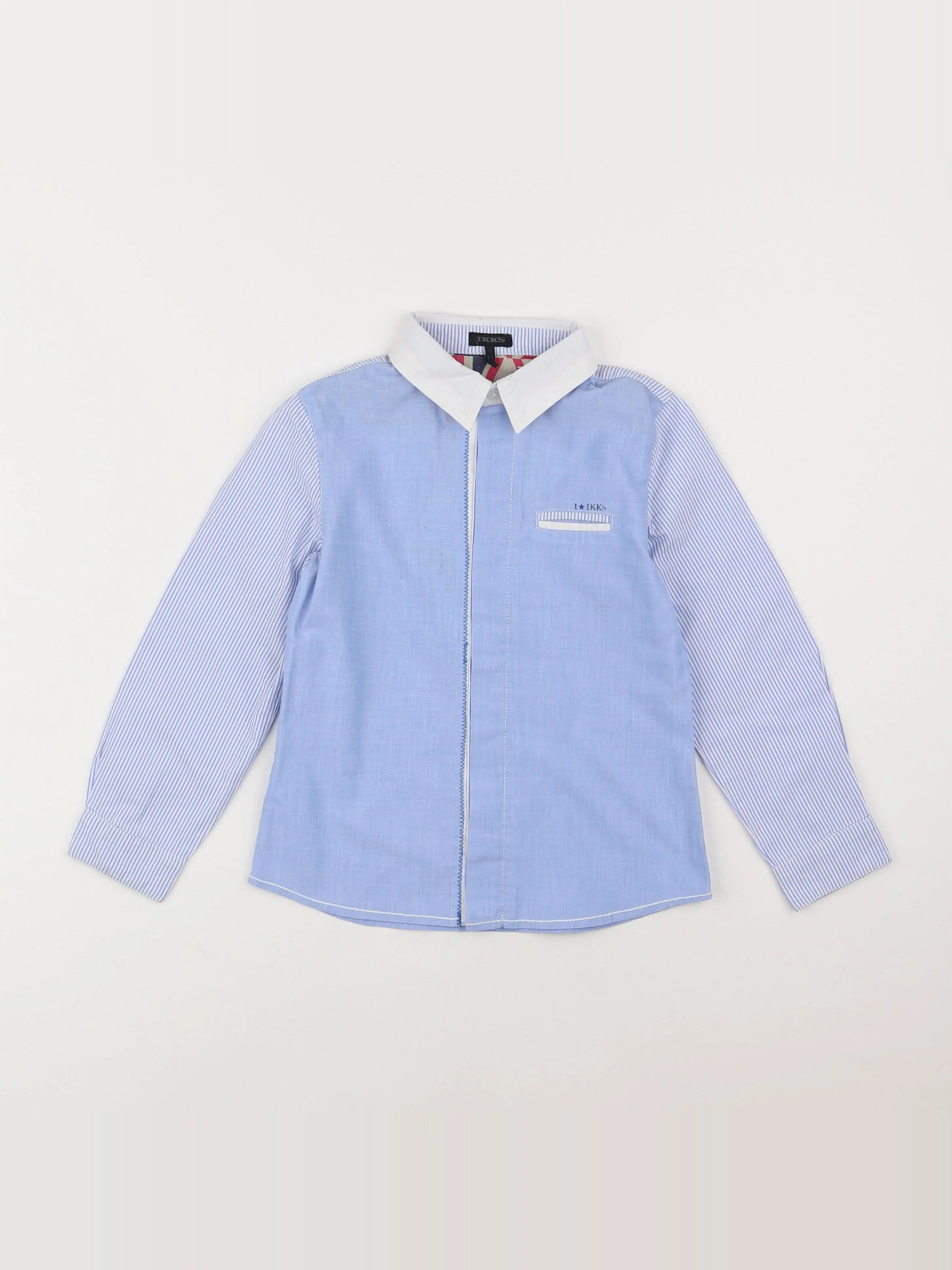 IKKS - chemise imprimé au dos bleu - 6 ans