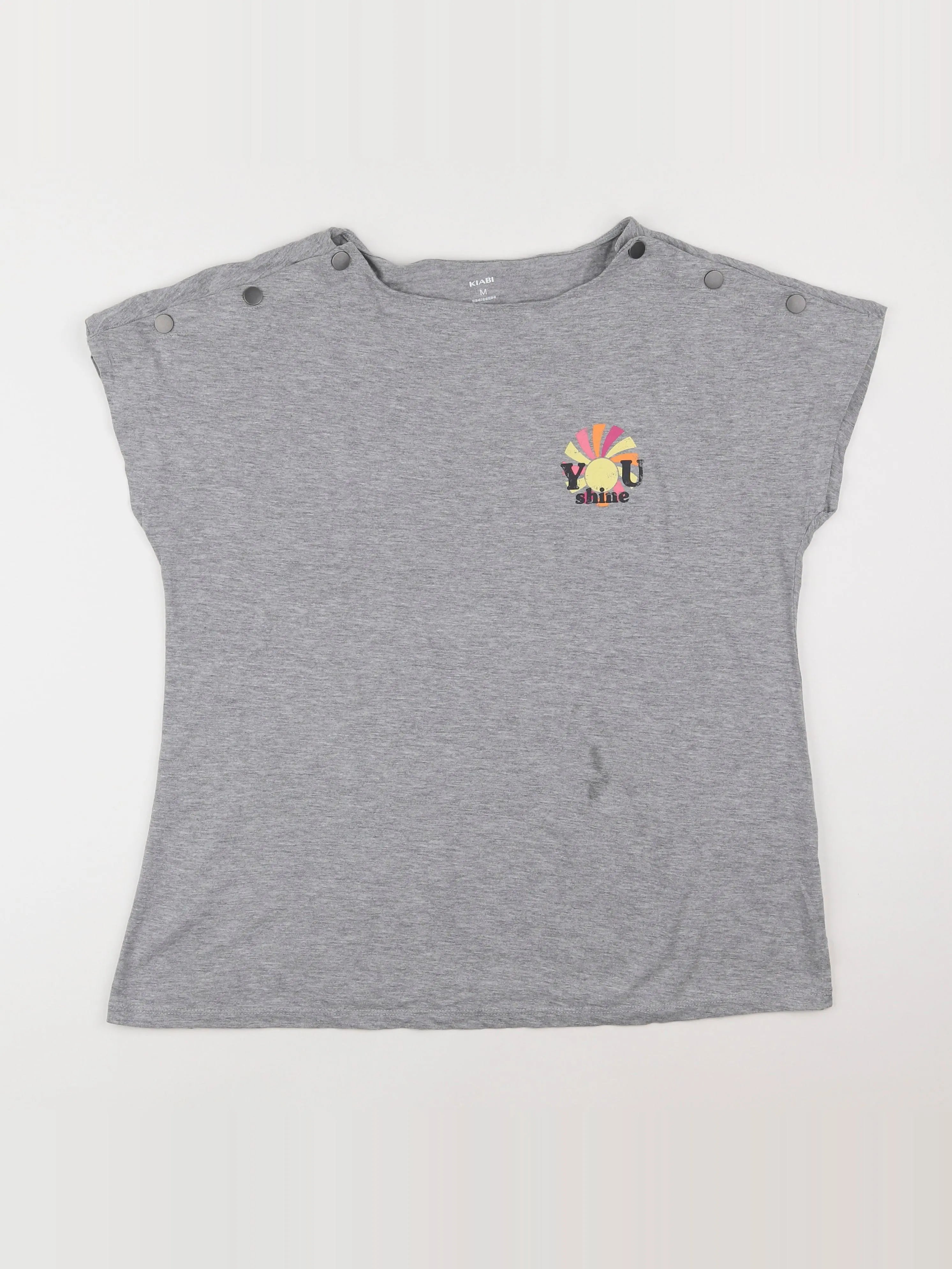 Kiabi - tee-shirt grossesse gris - 38
