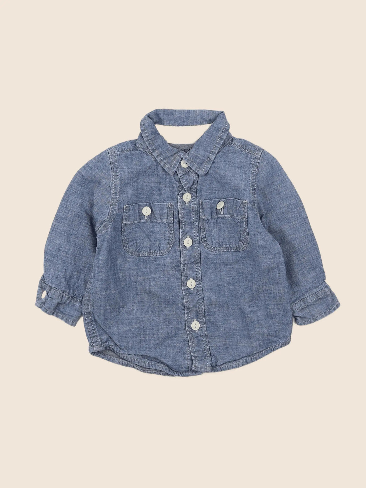 GAP - chemise bleu - 12/18 mois