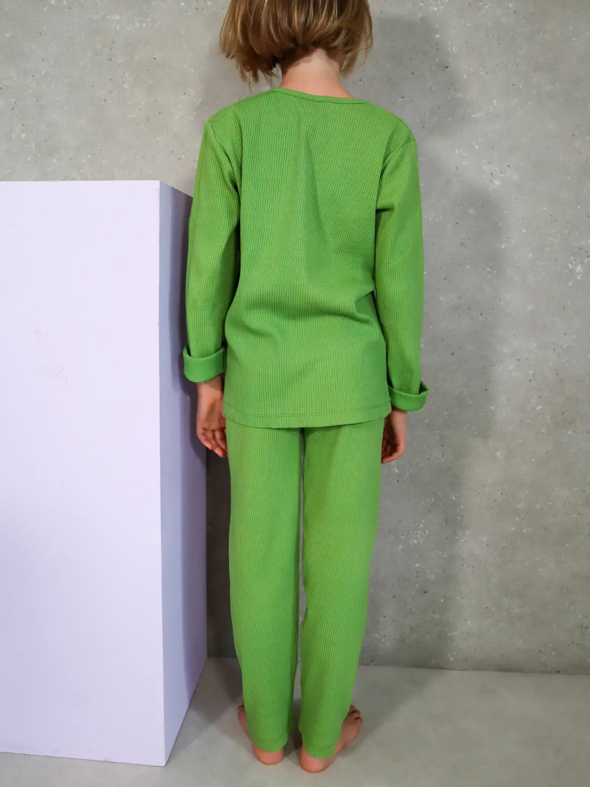 Le pyjama côtelé Vert pistache