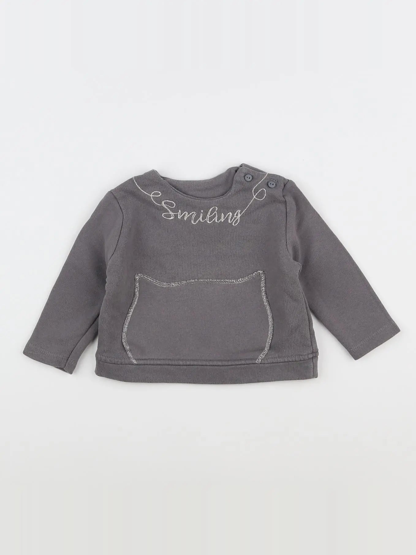 Zara - sweat taupe - 3/6 mois