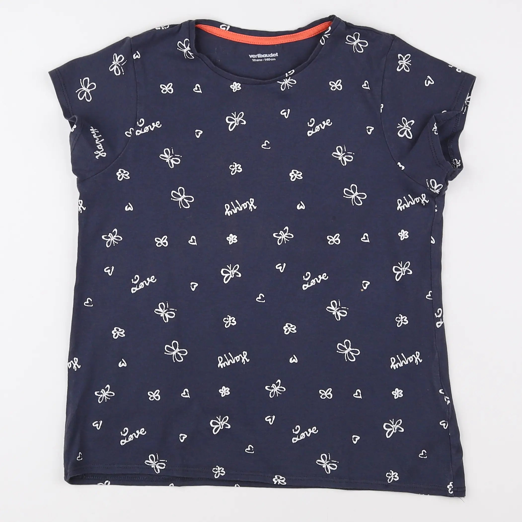 Vertbaudet - tee-shirt bleu - 10 ans