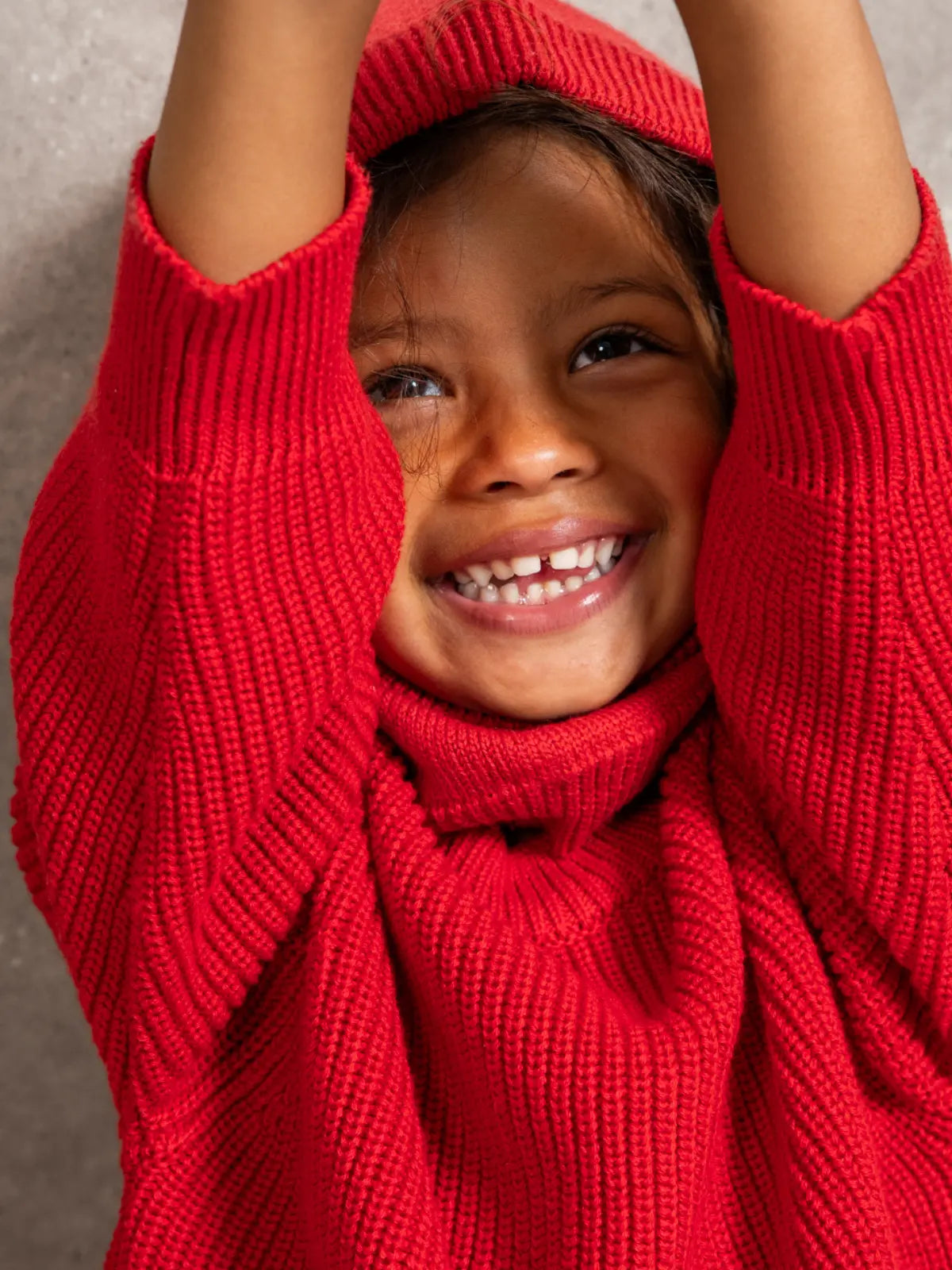 Le pull 100% coton Rouge coquelicot