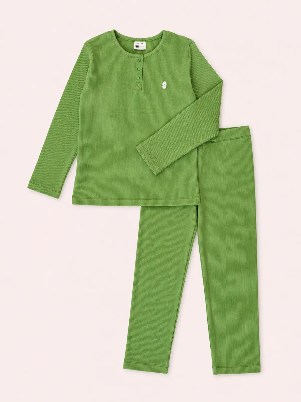 Le pyjama côtelé Vert pistache
