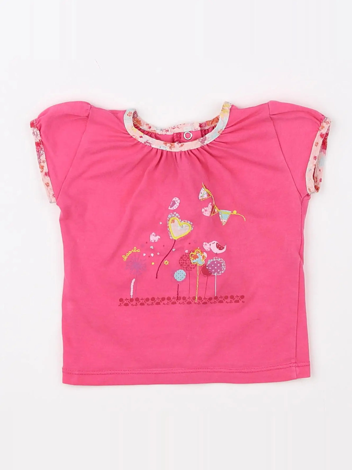 Absorba - tee-shirt rose - 6 mois