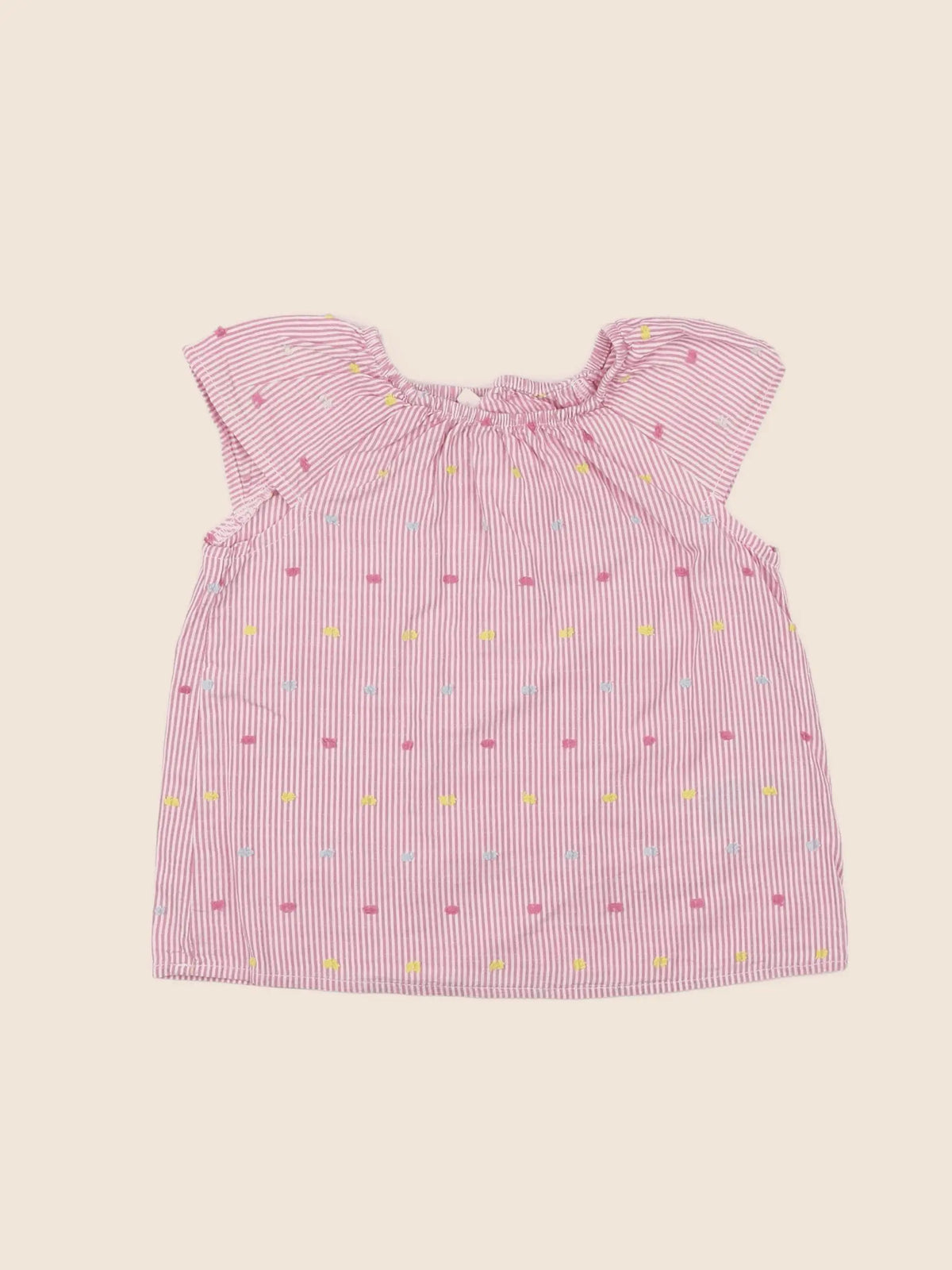 H&M - blouse rose - 9/12 mois