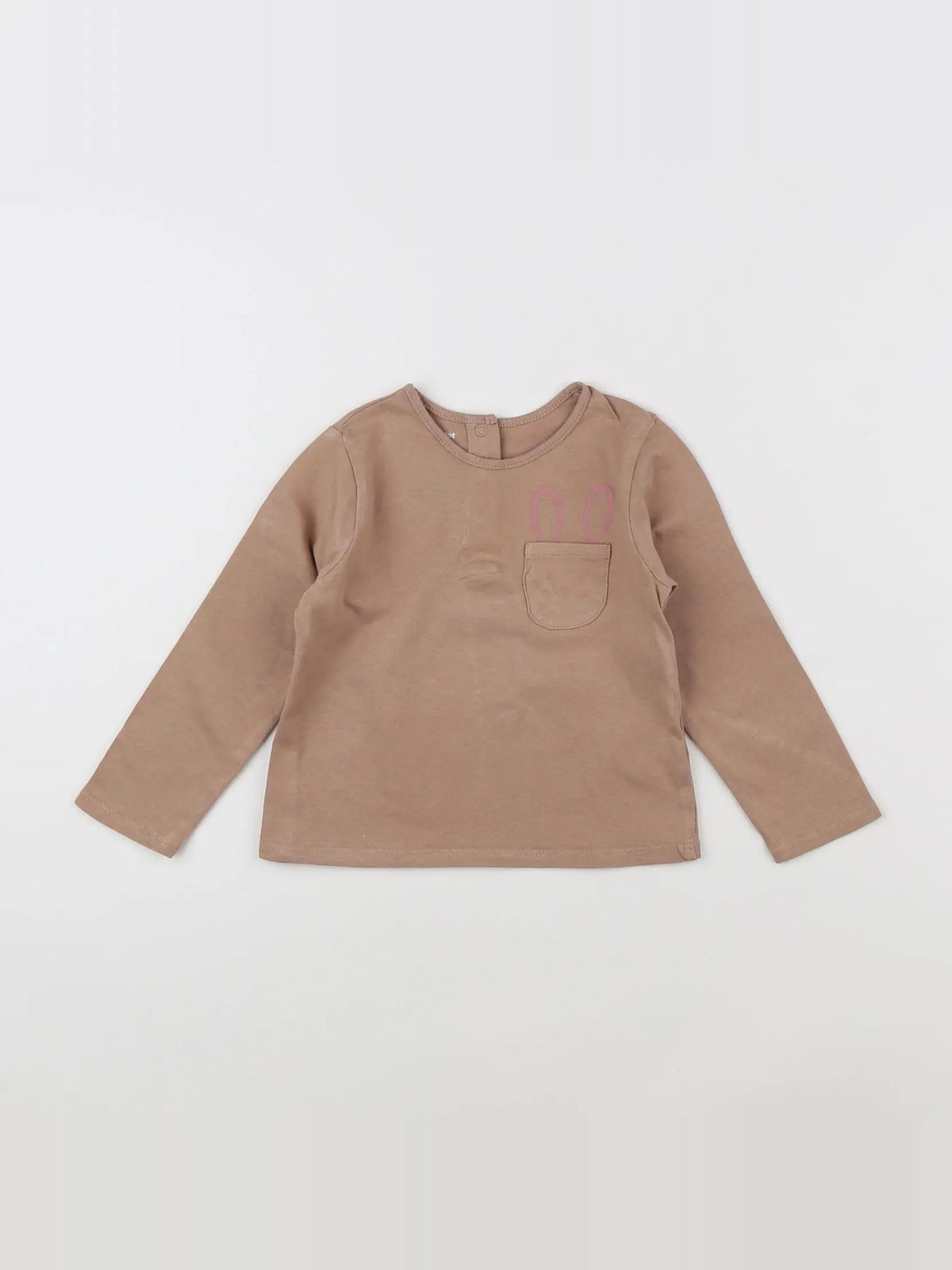 Vertbaudet - tee-shirt marron - 18 mois