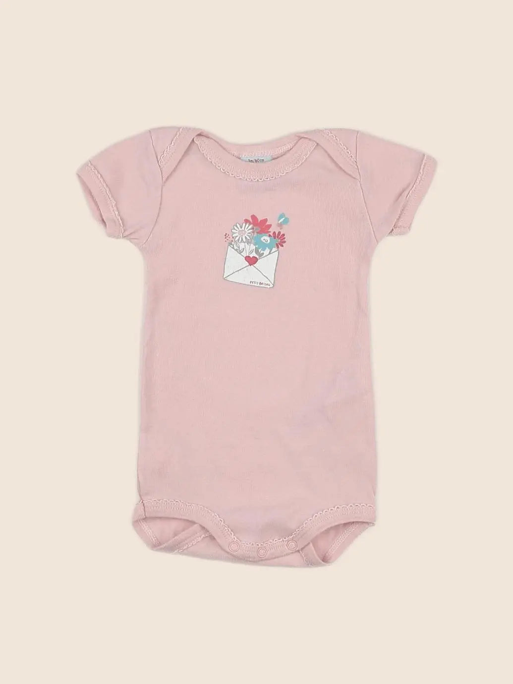 Petit Bateau - body rose - 3 mois