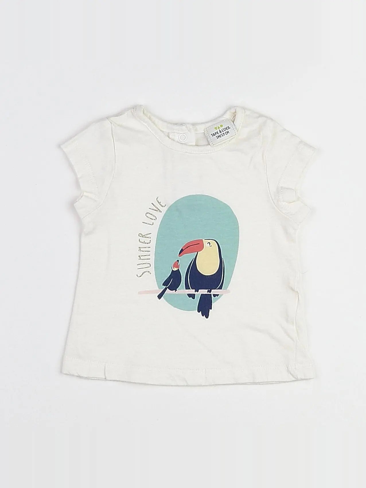 Tape à l'oeil - tee-shirt blanc - 3 mois