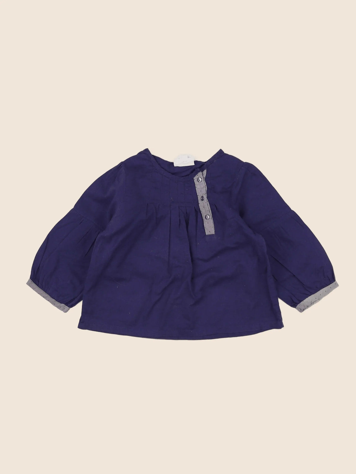 Vertbaudet - blouse bleu - 12 mois