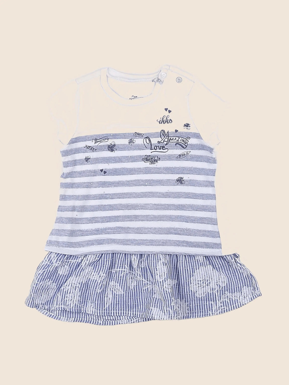 IKKS - robe bleu - 12 mois