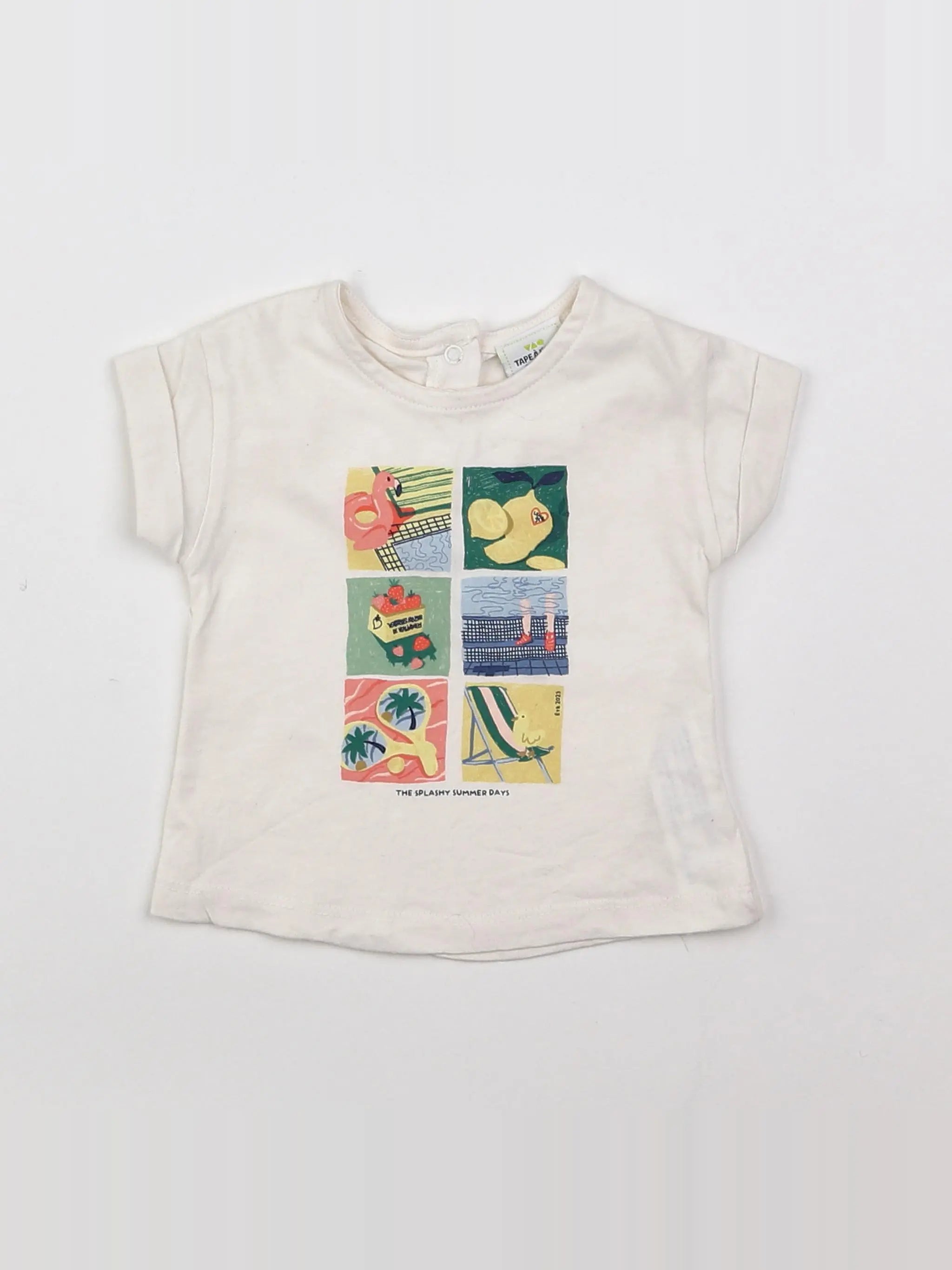 Tape à l'oeil - tee-shirt beige - 3 mois