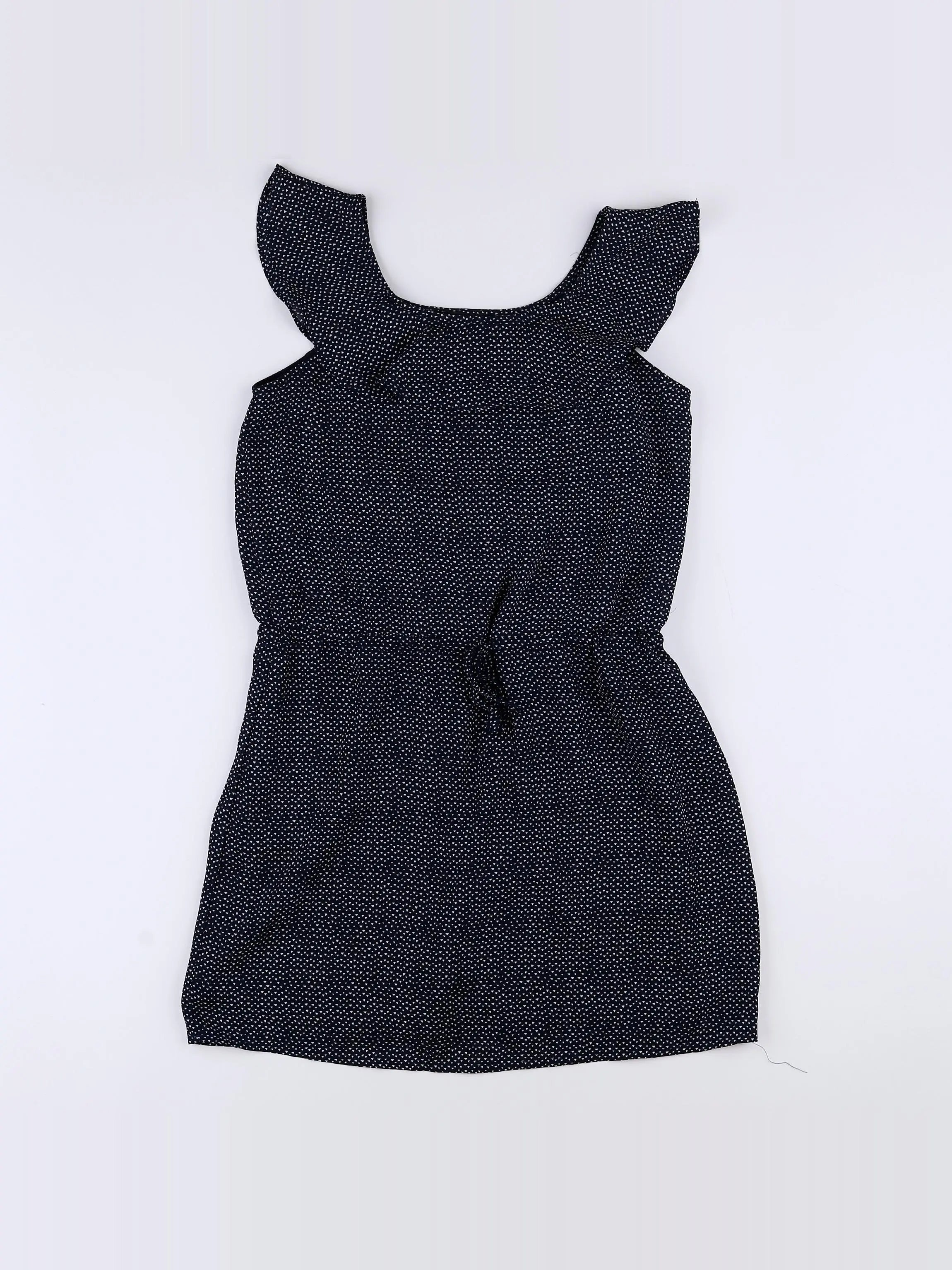 Le temps des cerises - robe bleu, blanc - 10 ans