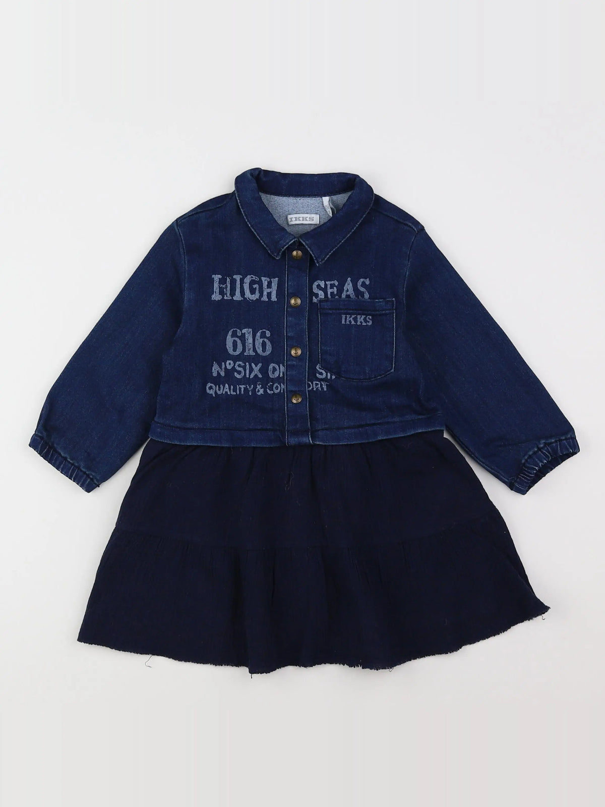 IKKS - robe bleu - 12 mois