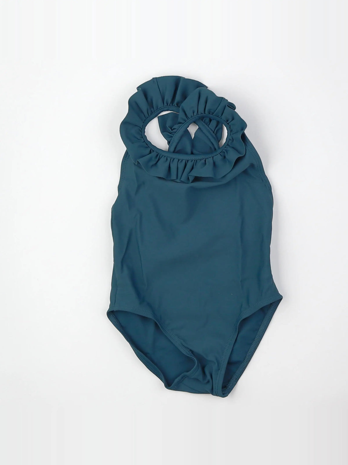 Canopea - maillot de bain bleu, vert dos croisé (neuf) - 1/2 ans