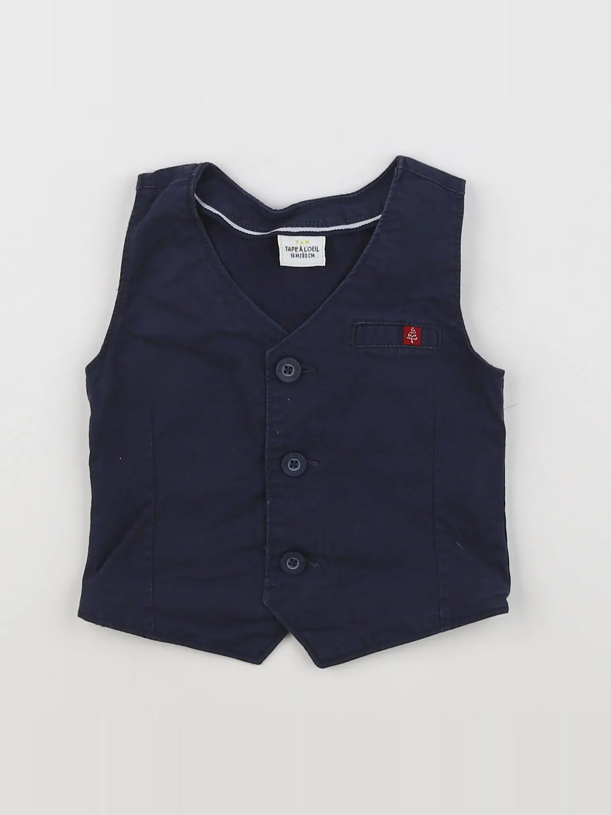 Tape à l'oeil - gilet bleu - 18 mois