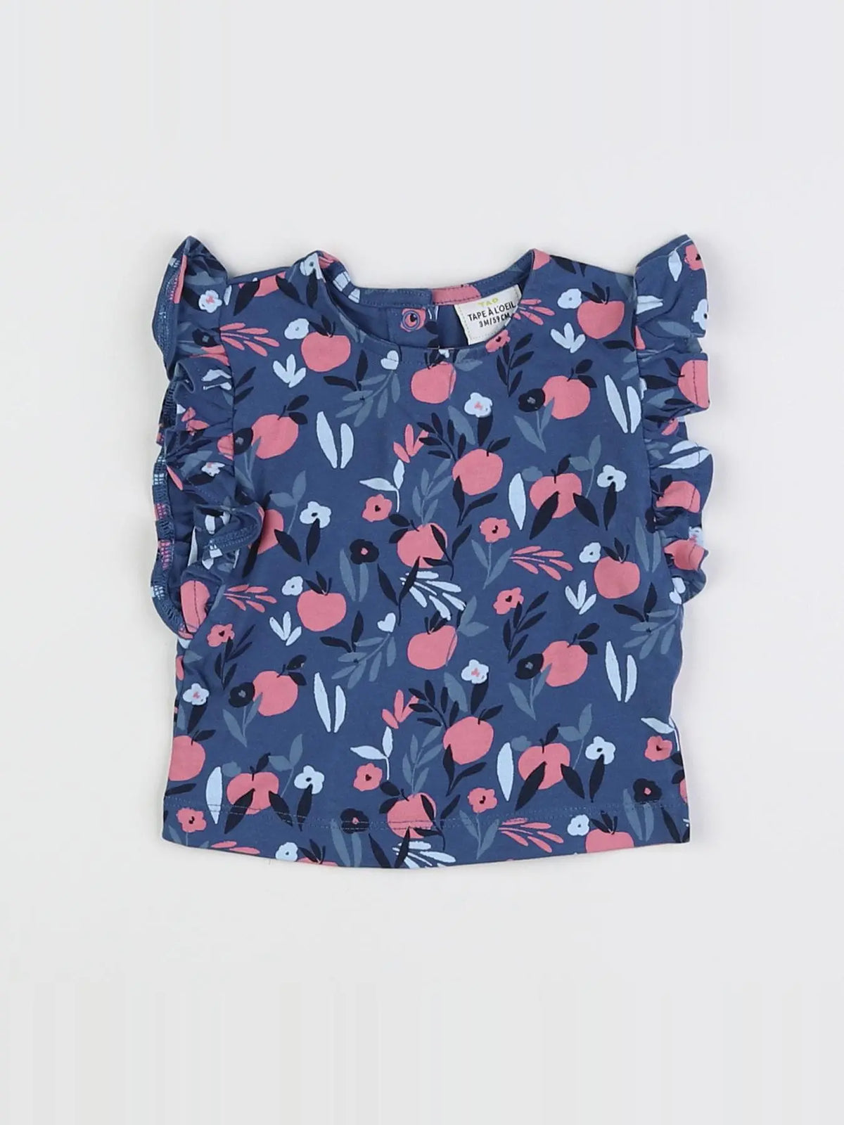 Tape à l'oeil - tee-shirt bleu - 3 mois