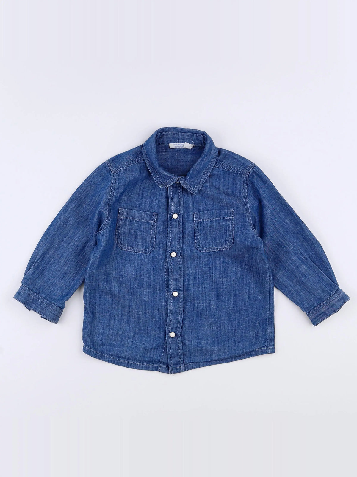 Boutchou - chemise bleu - 18 mois