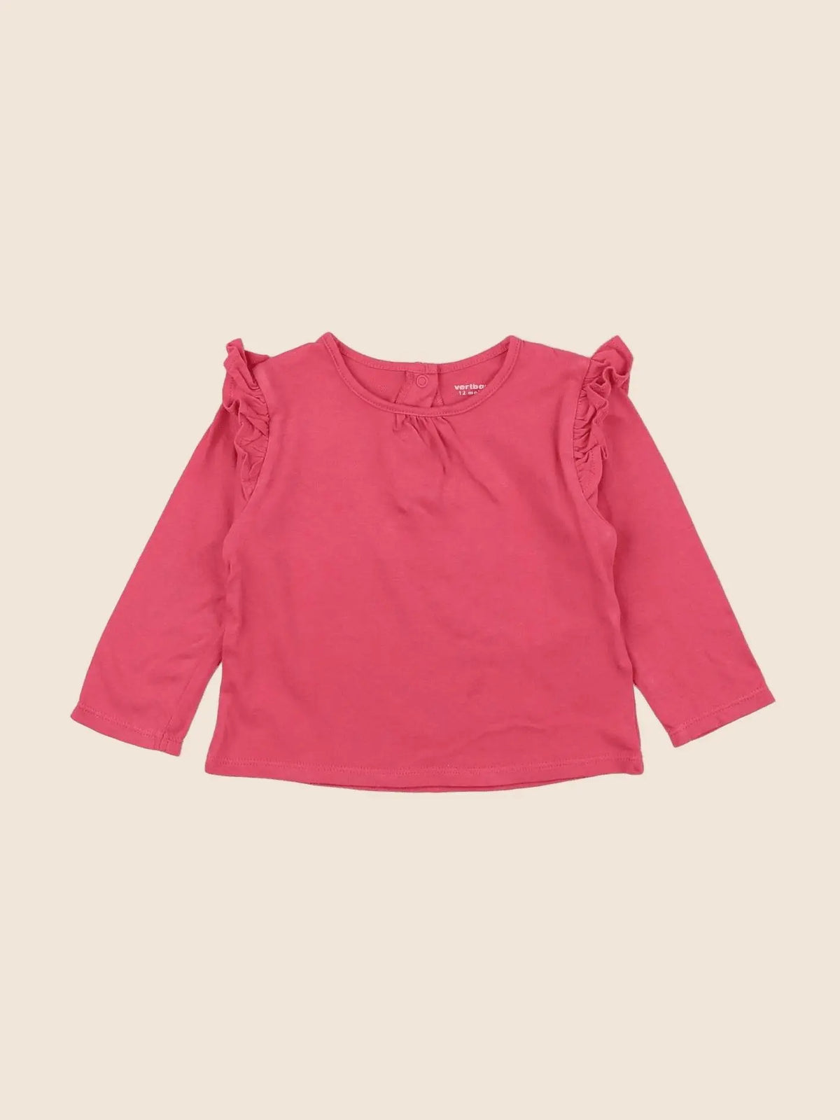 Vertbaudet - tee-shirt rose - 12 mois