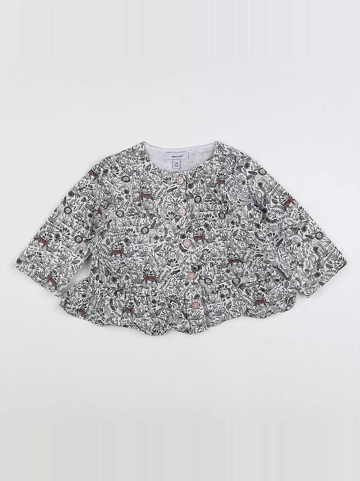 Absorba - blouse noir, blanc - 3 mois