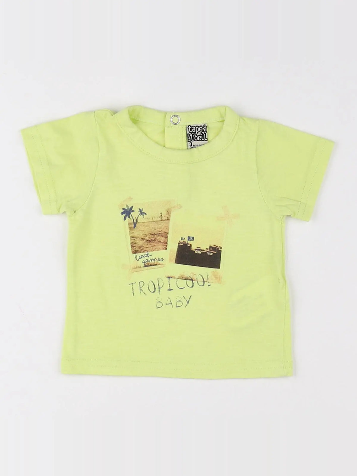 Tape à l'oeil - tee-shirt jaune - 3 mois