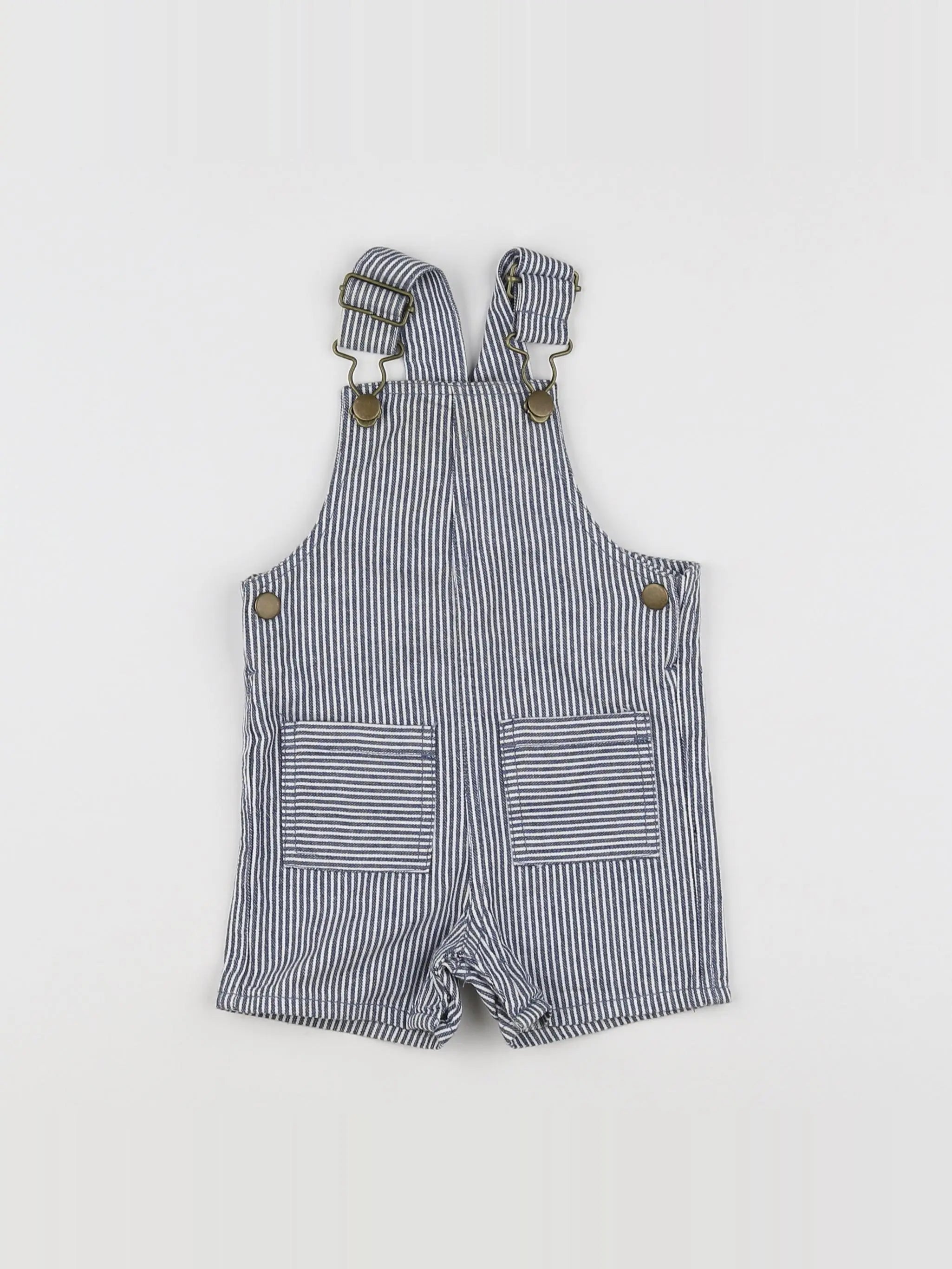 Boutchou - salopette blanc, bleu - 6 mois