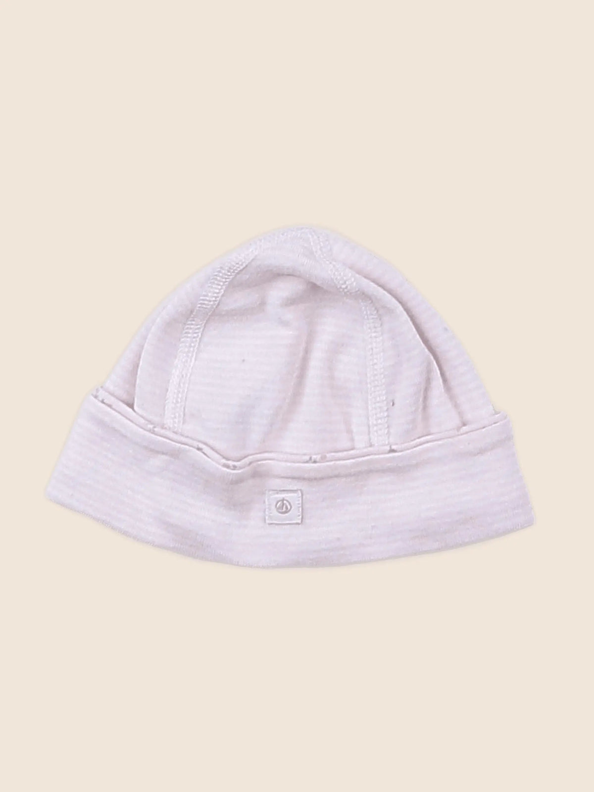 Petit Bateau - bonnet réversible gris, rose - 3 mois