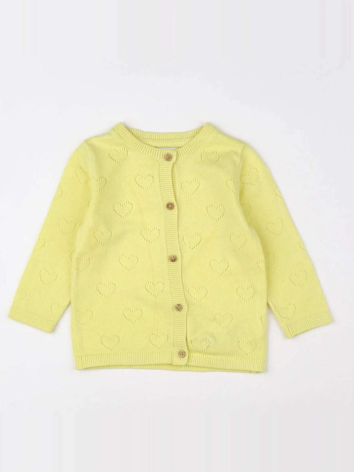 Vertbaudet - gilet jaune - 9 mois