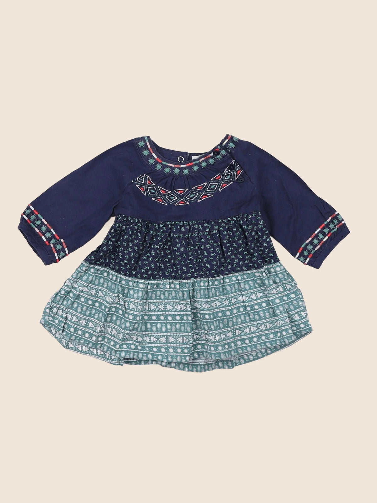 Vertbaudet - robe bleu - 3 mois