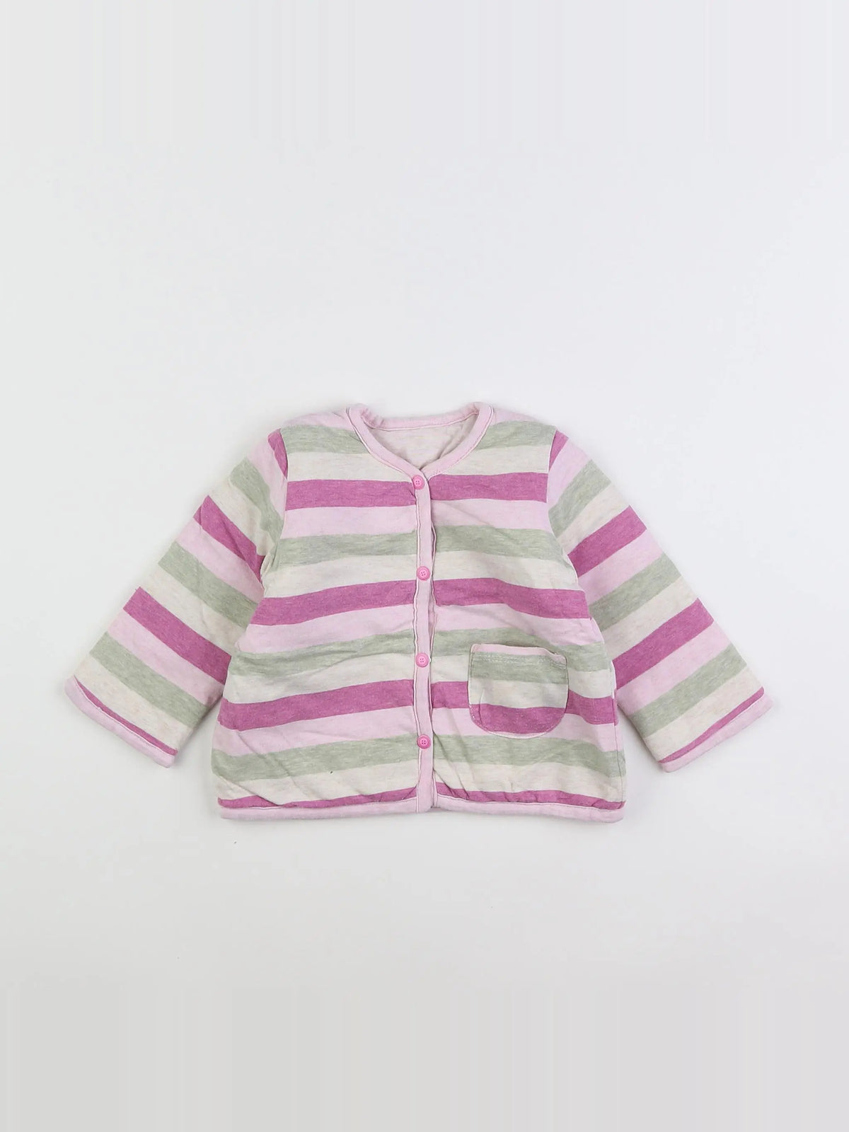 Esprit - sweat réversible beige, rose - 6 mois