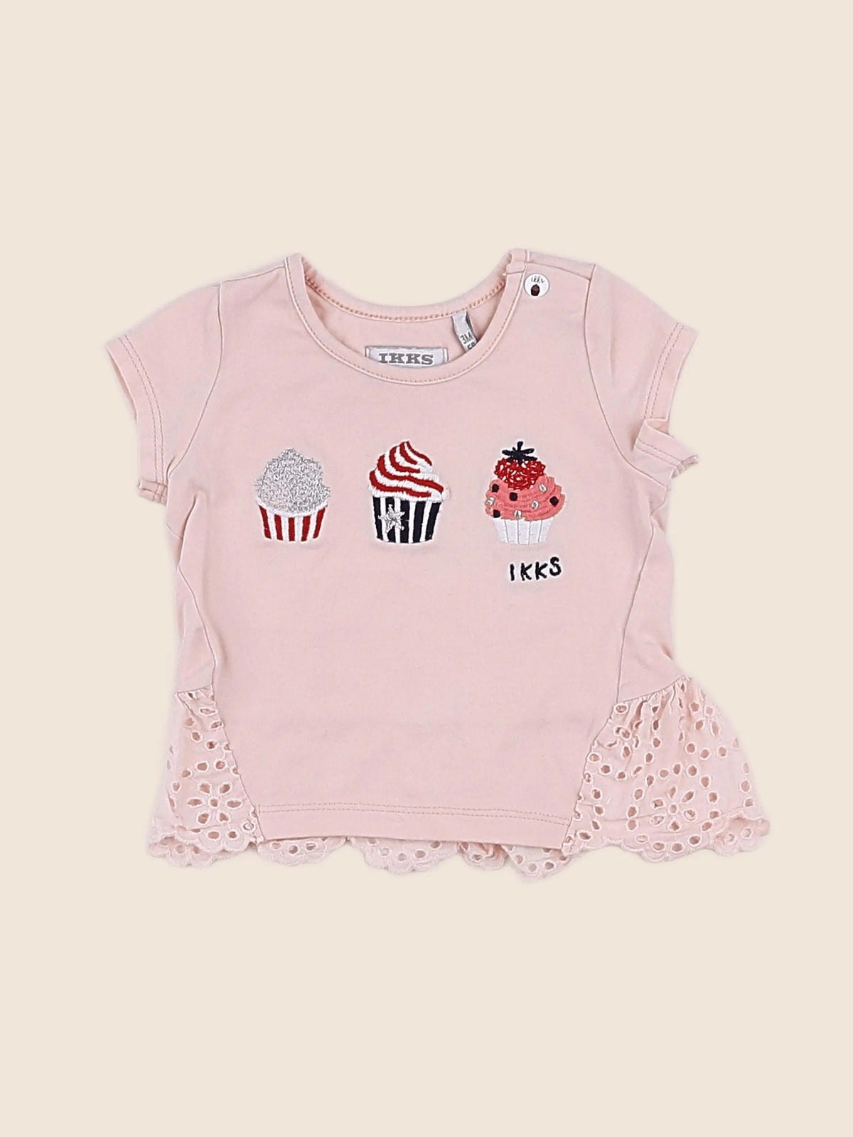 IKKS - tee-shirt rose - 3 mois
