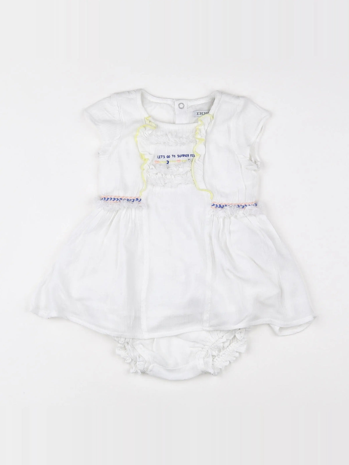 IKKS - robe blanc - 6 mois