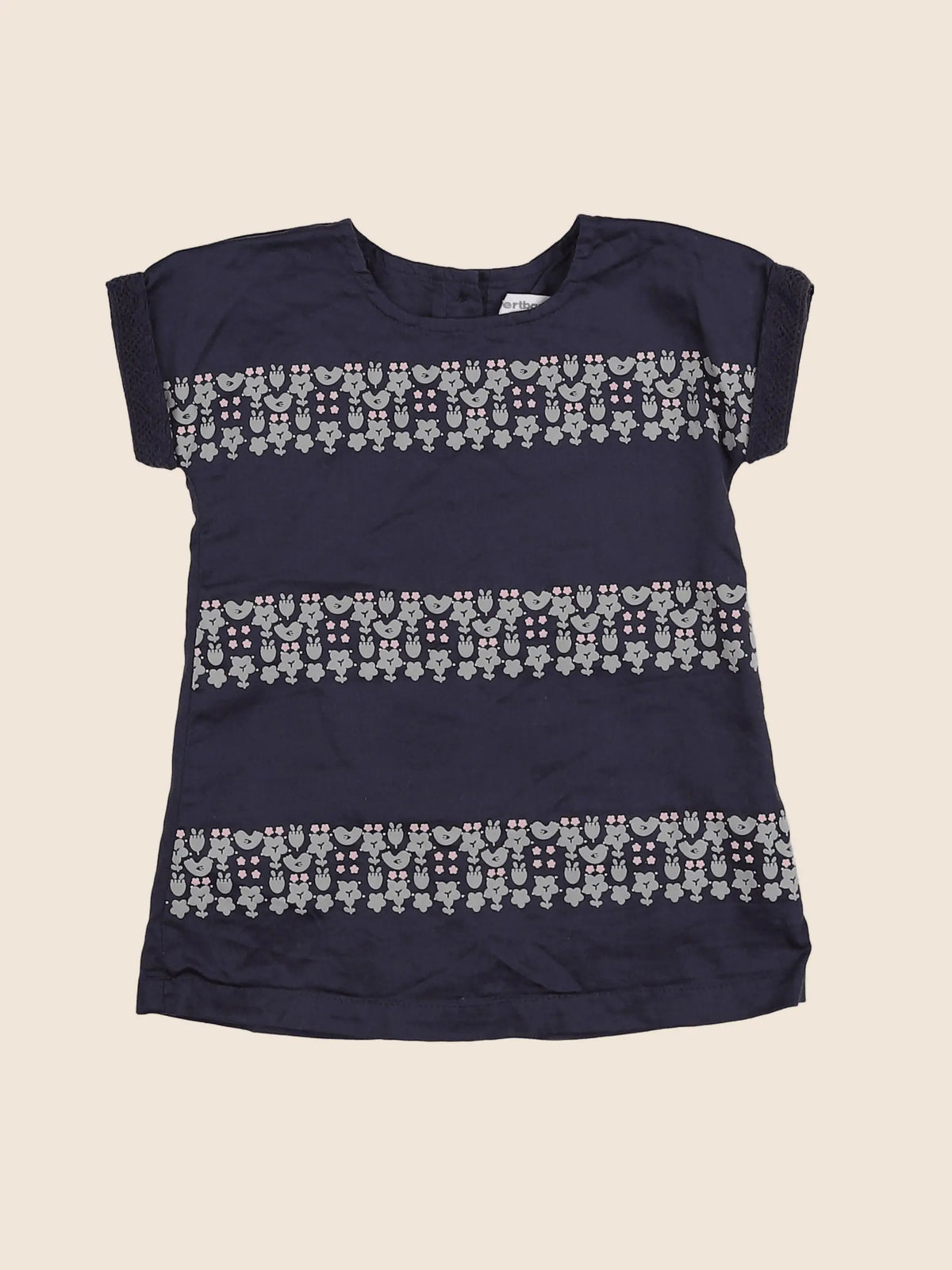 Vertbaudet - robe gris - 9 mois