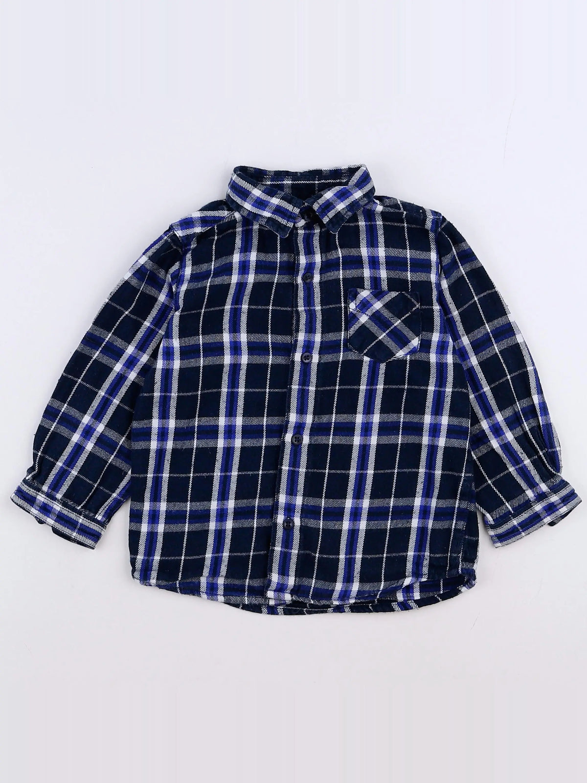 Boutchou - chemise bleu - 18 mois