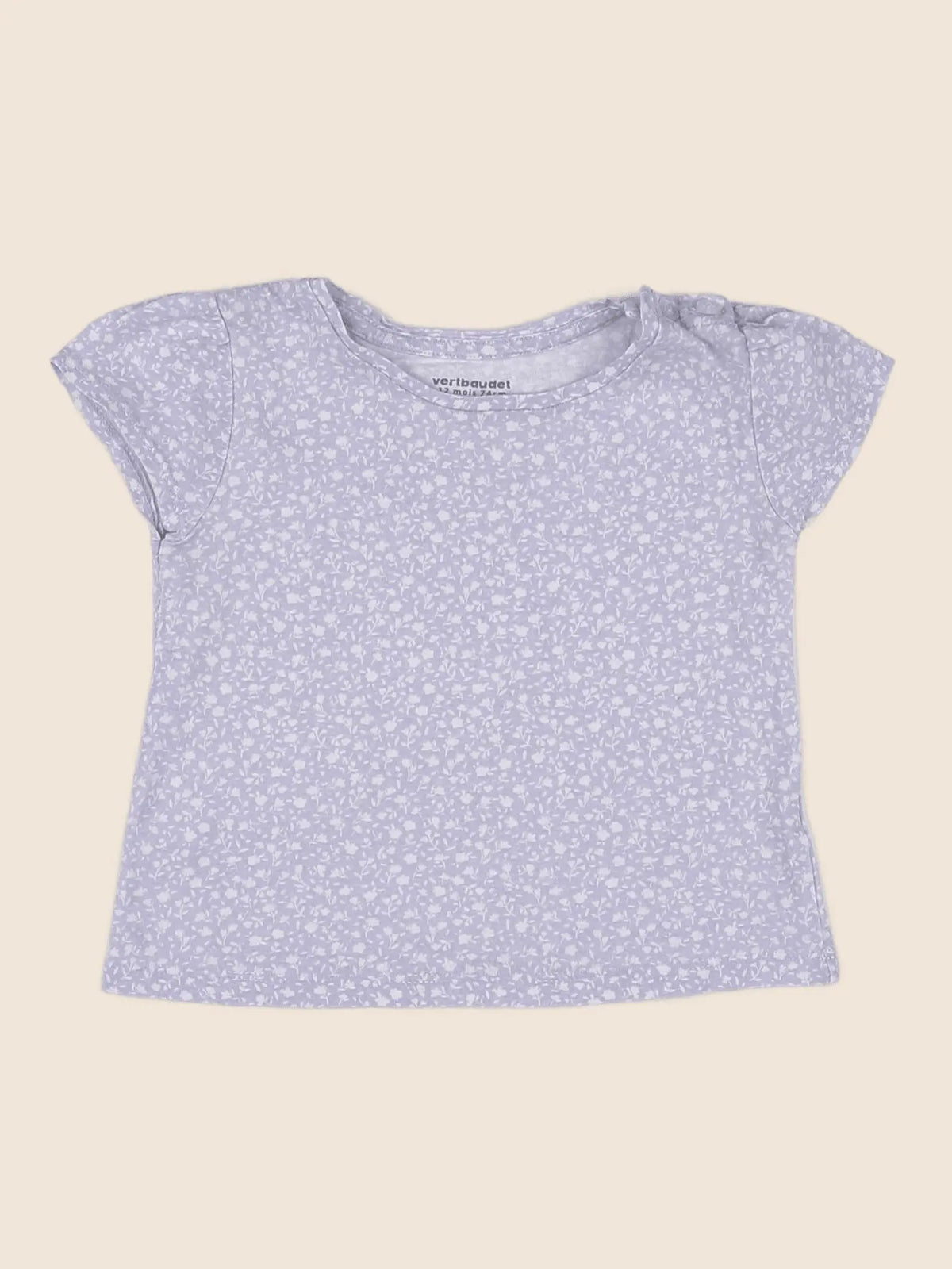 Vertbaudet - tee-shirt violet - 12 mois