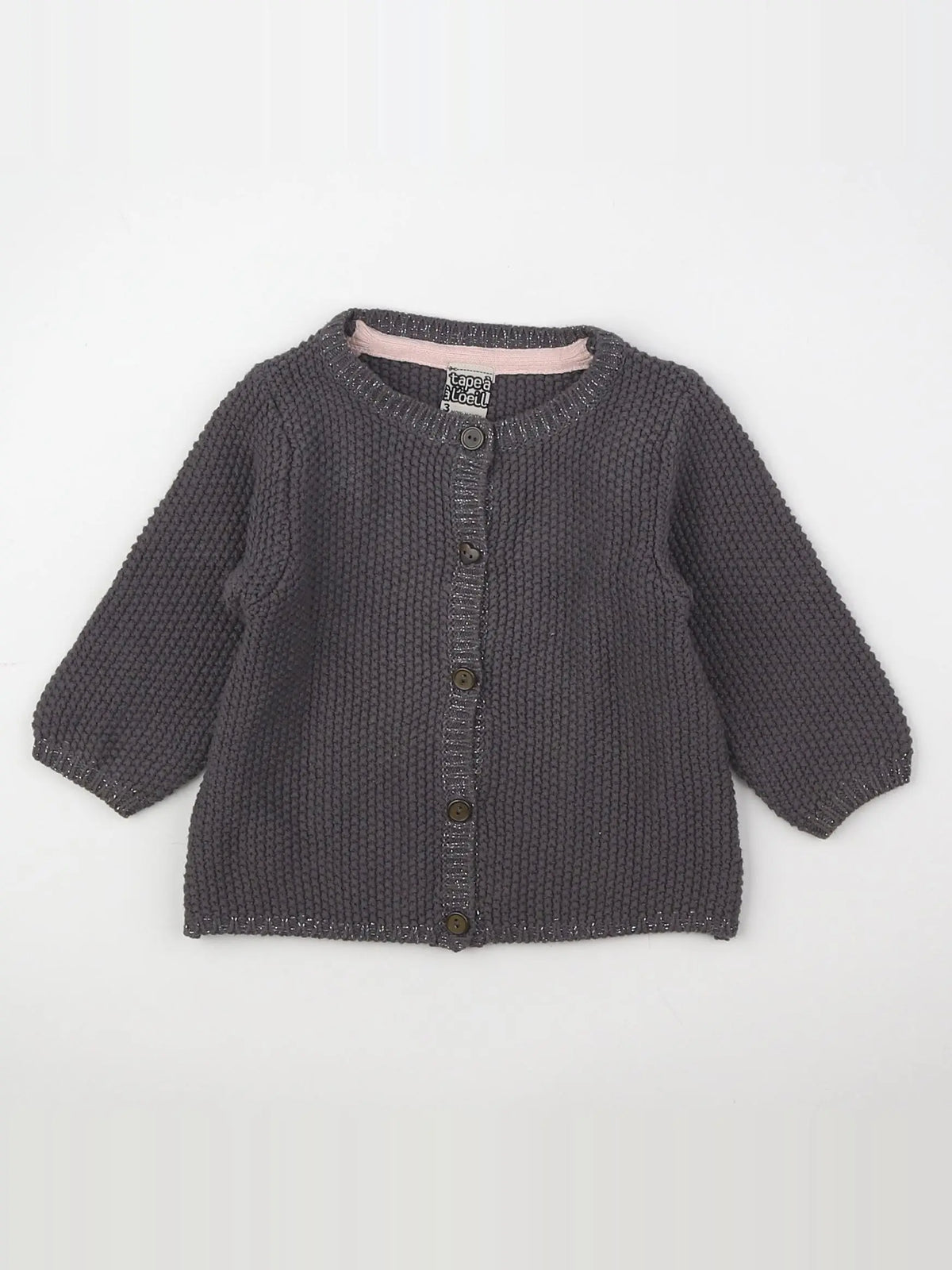 Tape à l'oeil - gilet gris - 3 mois