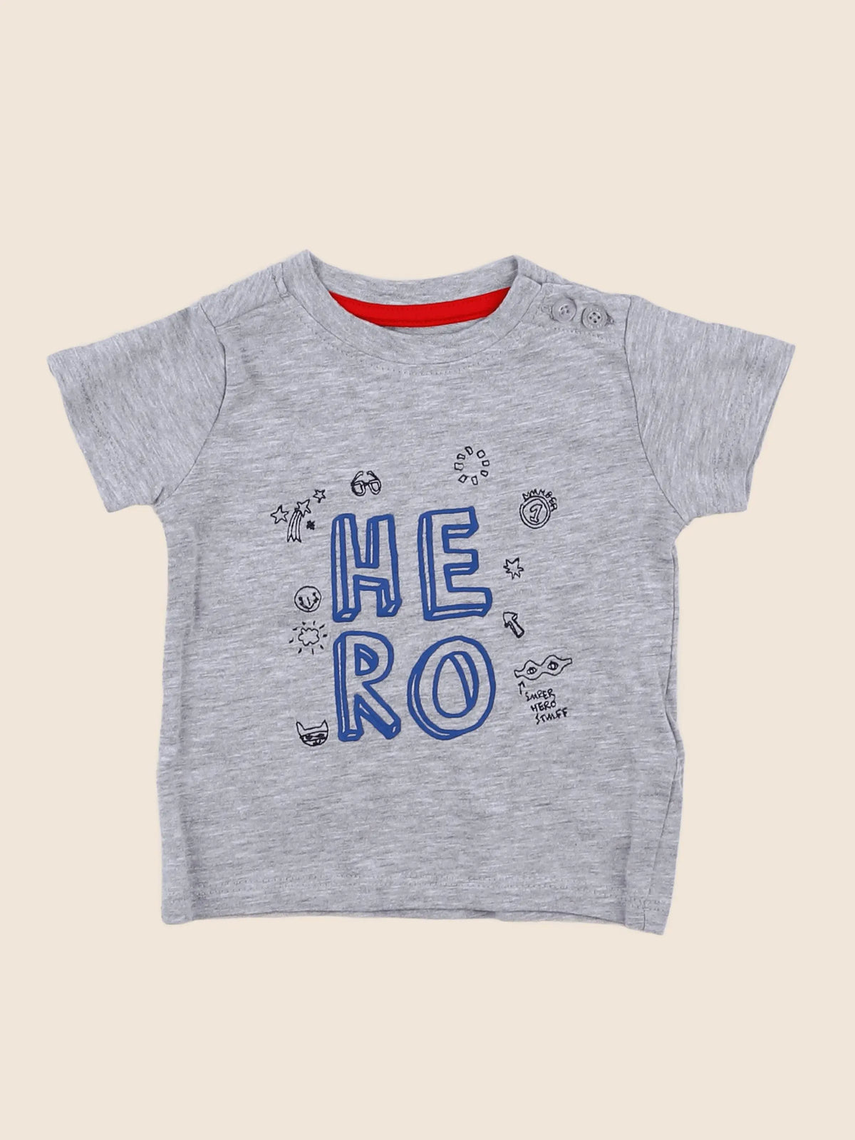 Vertbaudet - tee-shirt gris, bleu - 3 mois