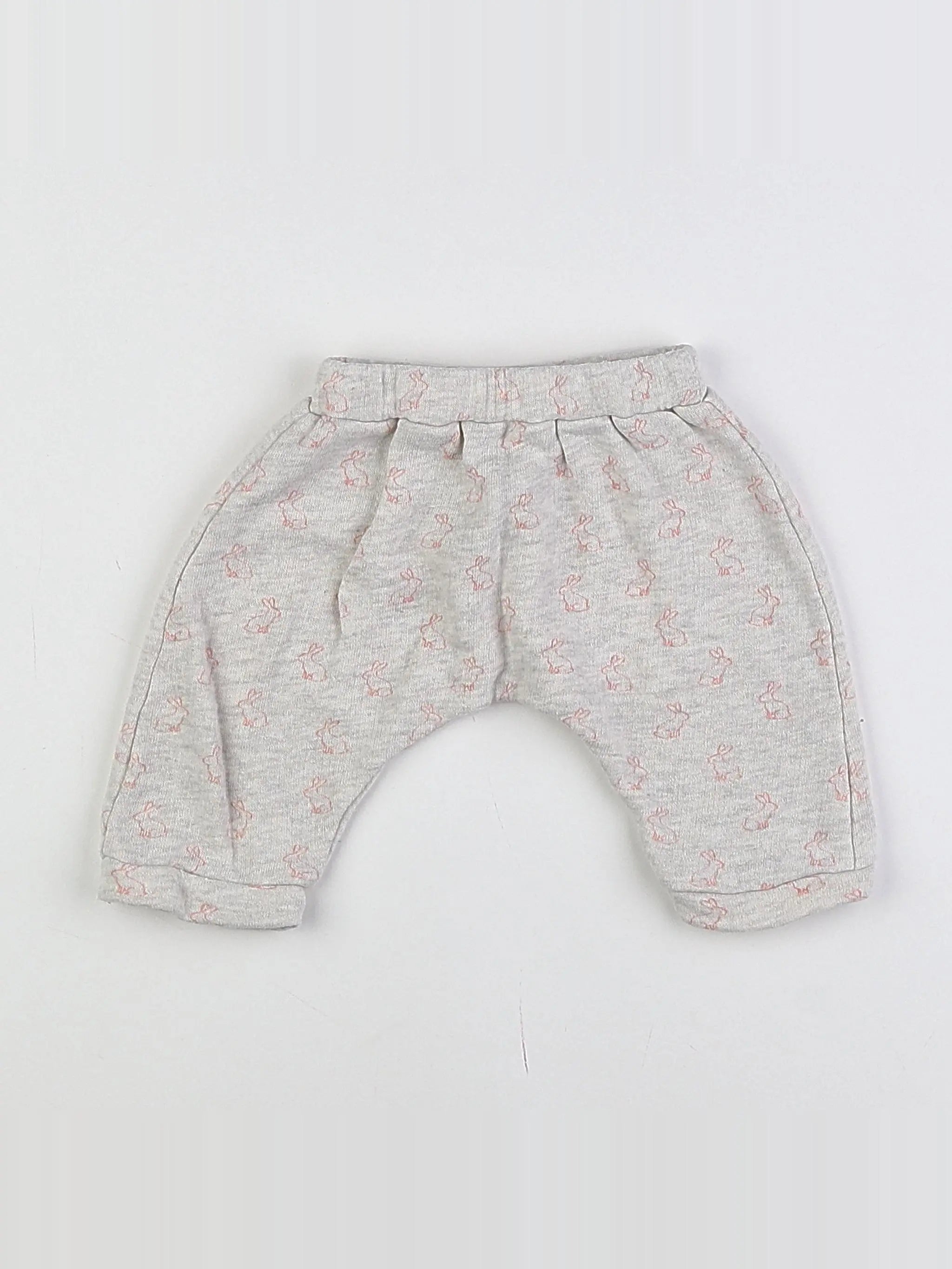 Boutchou - sarouel beige, rose - 3 mois