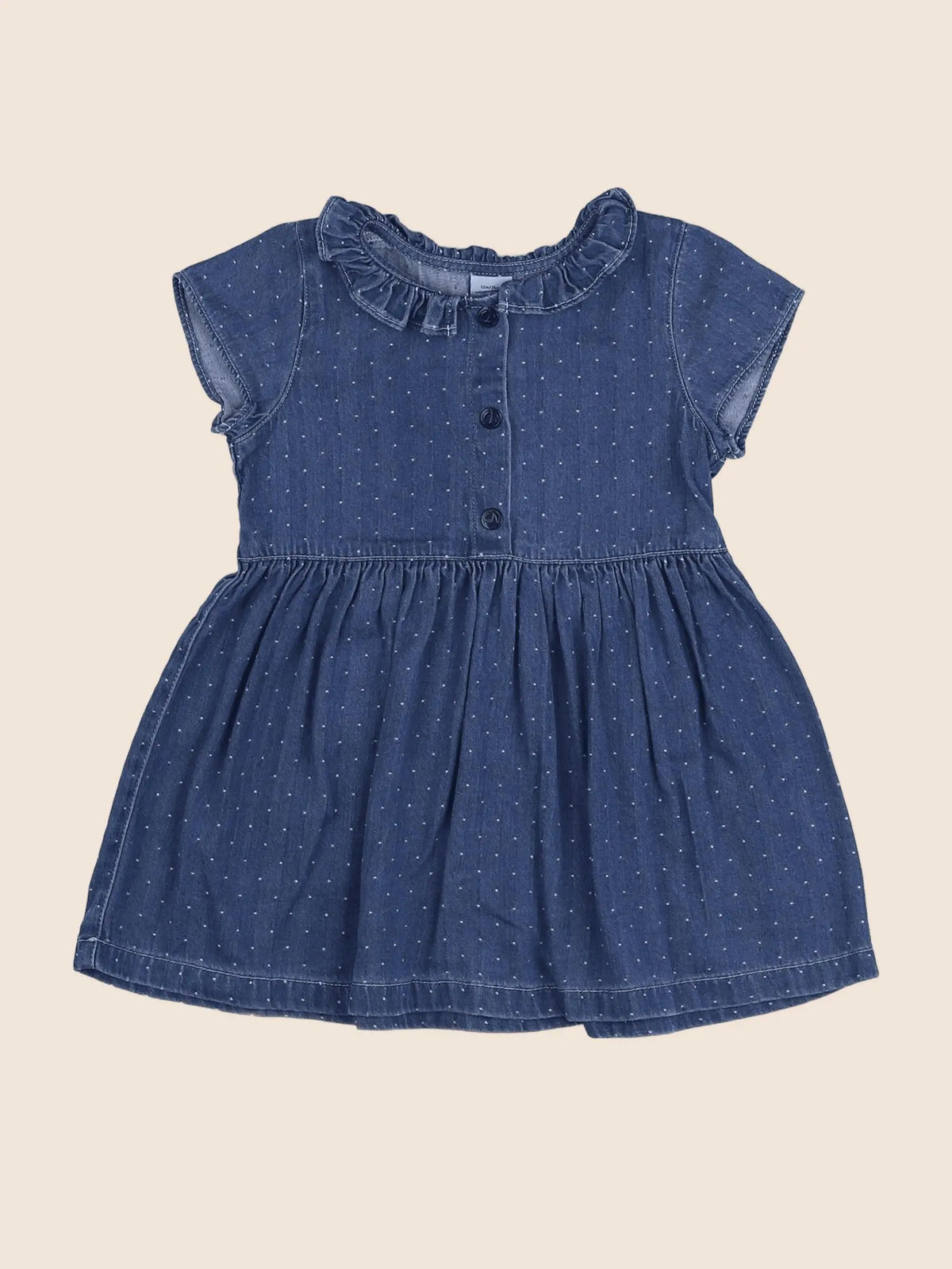 Petit Bateau - robe bleu - 12 mois