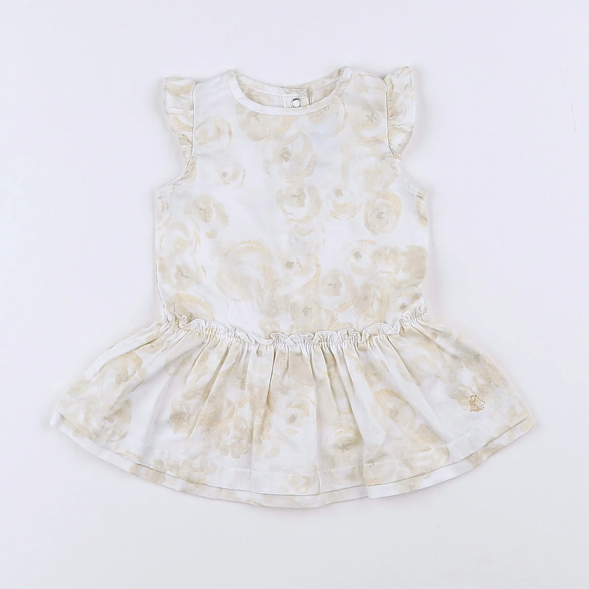 Petit Bateau - robe beige, or - 3 mois